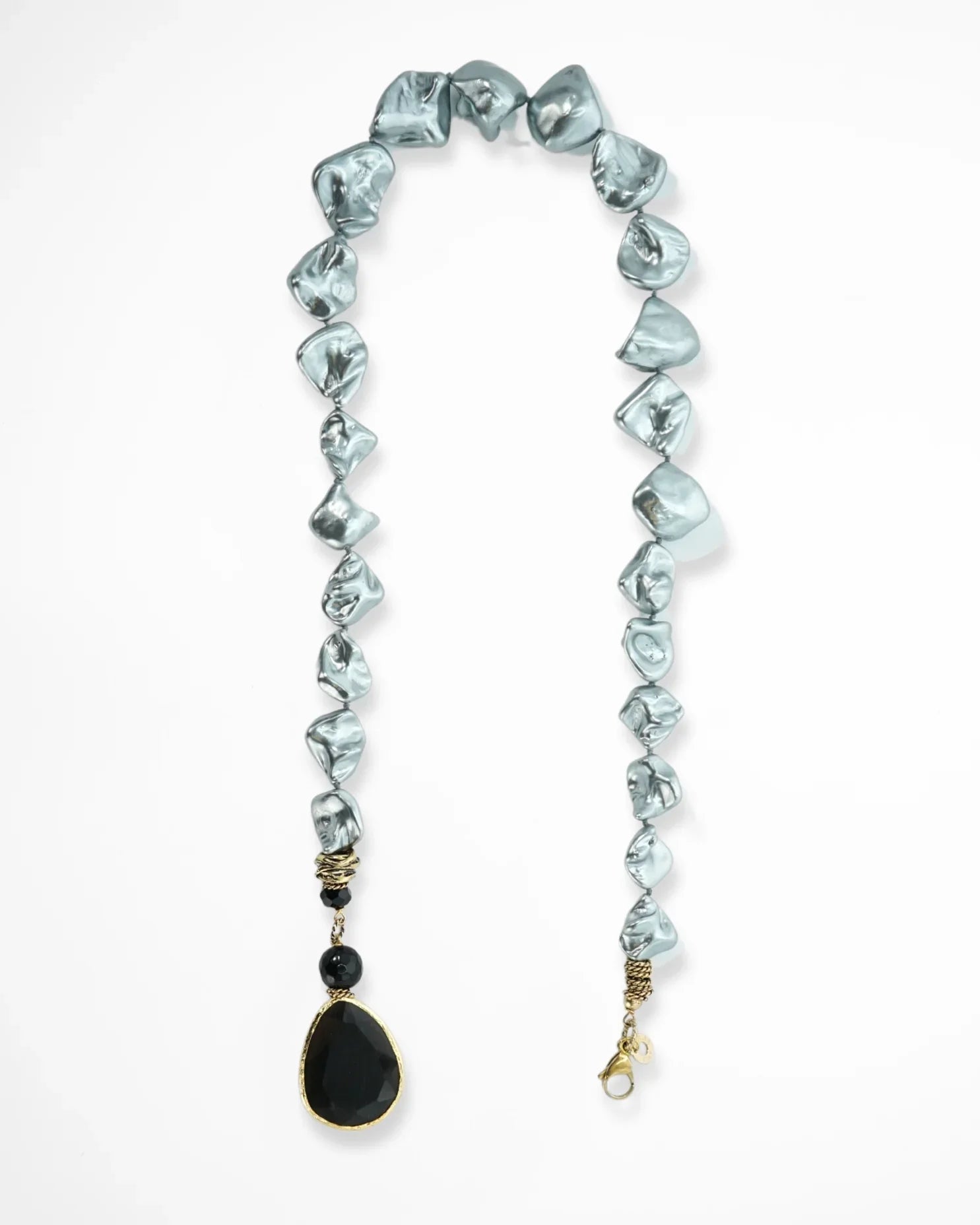 COLLANA SCIARPA PERLA | GRIGIO