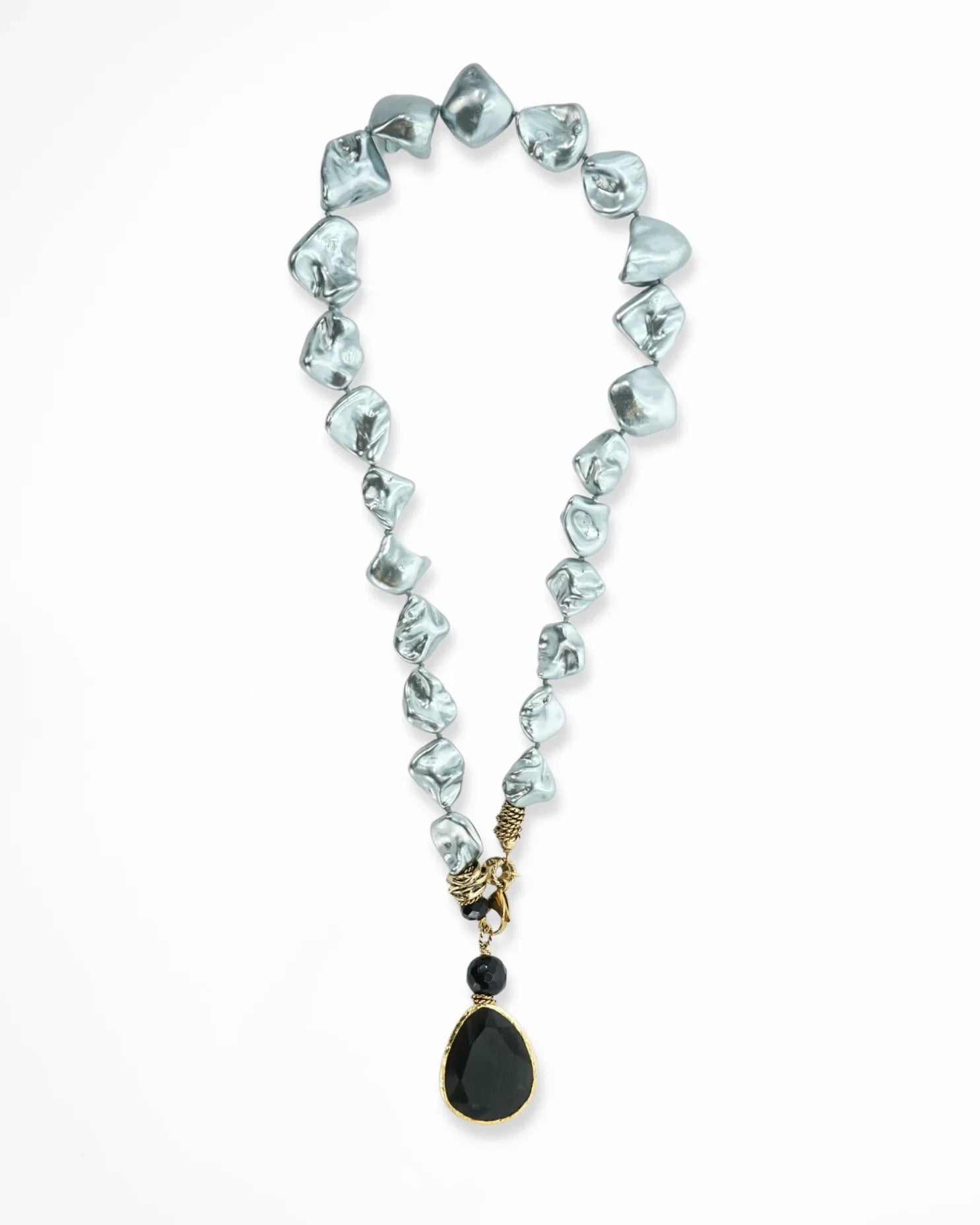 COLLANA SCIARPA PERLA | GRIGIO