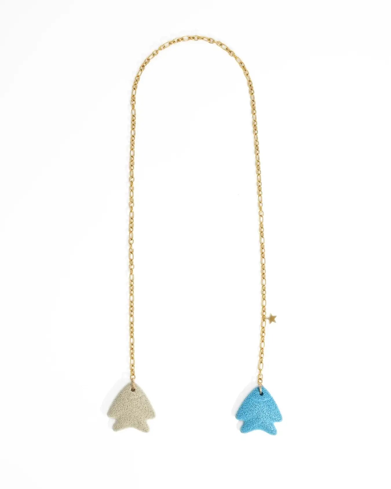COLLANA DOUBLE FISH | AZZURRO