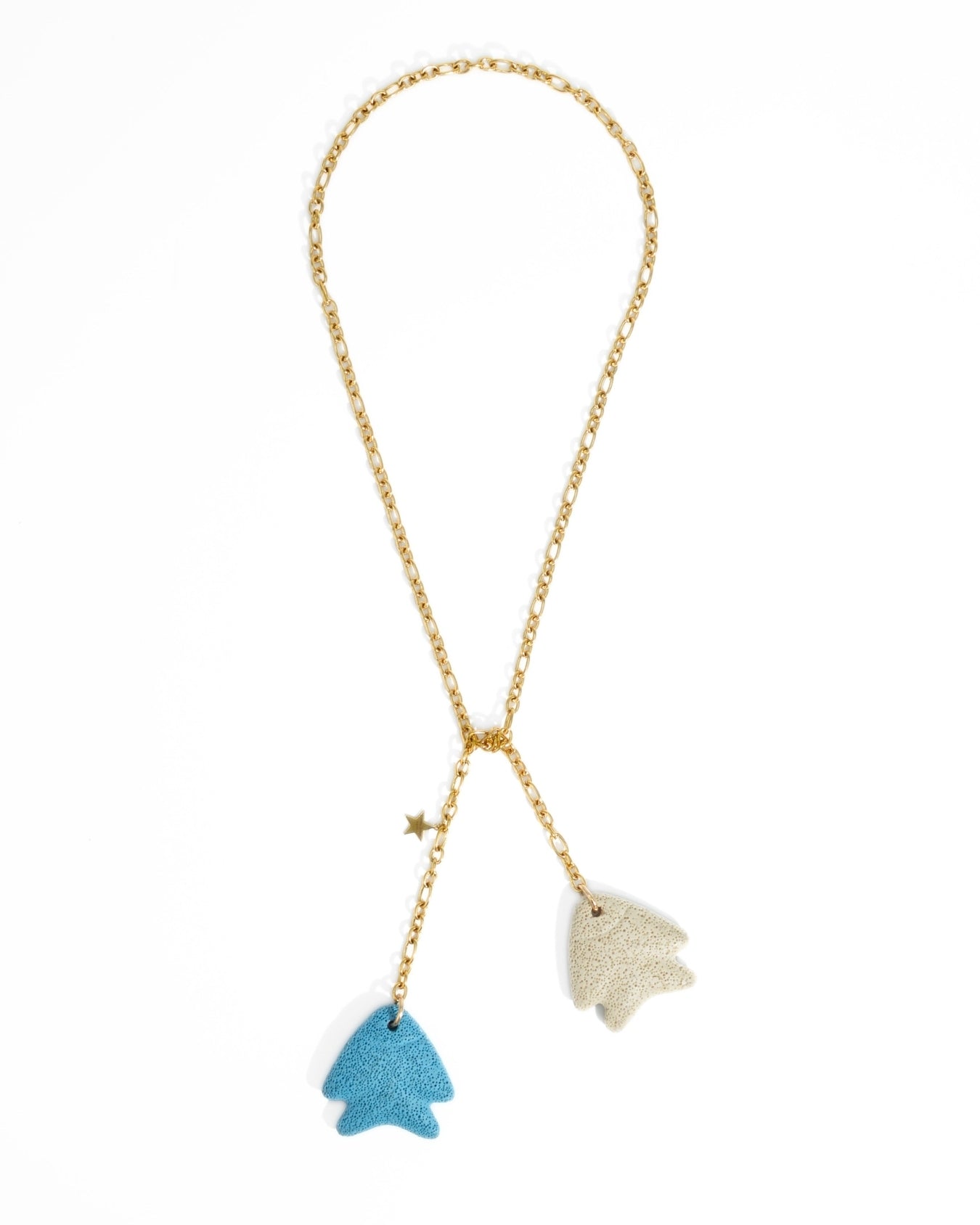COLLANA DOUBLE FISH | AZZURRO