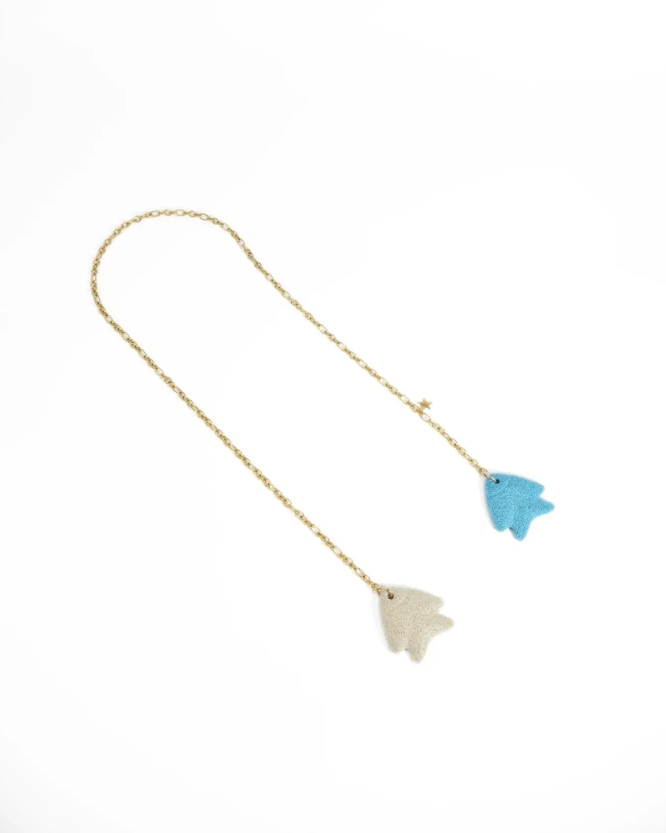 COLLANA DOUBLE FISH | AZZURRO