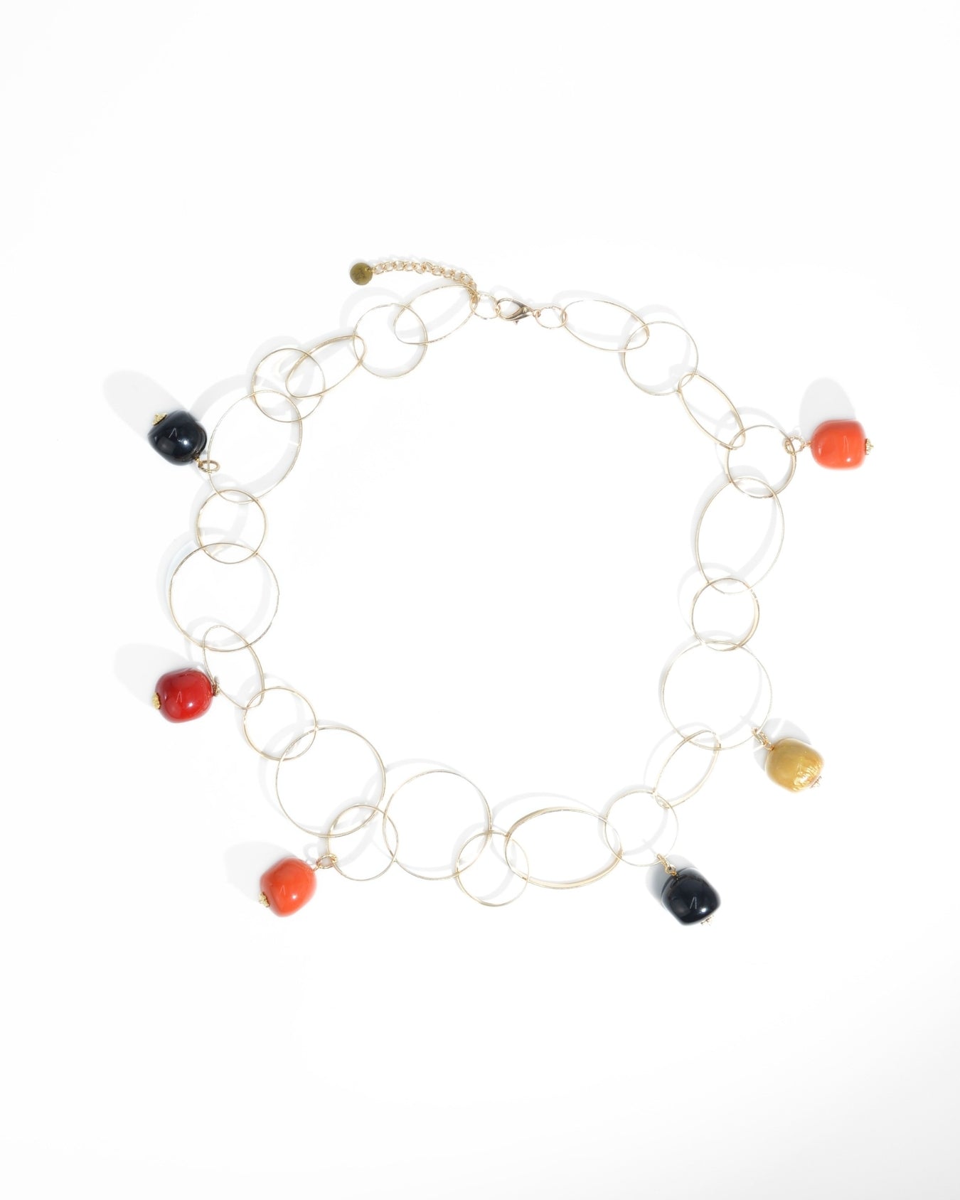 COLLANA DOUBLE ACETATE | NERO/ROSSO