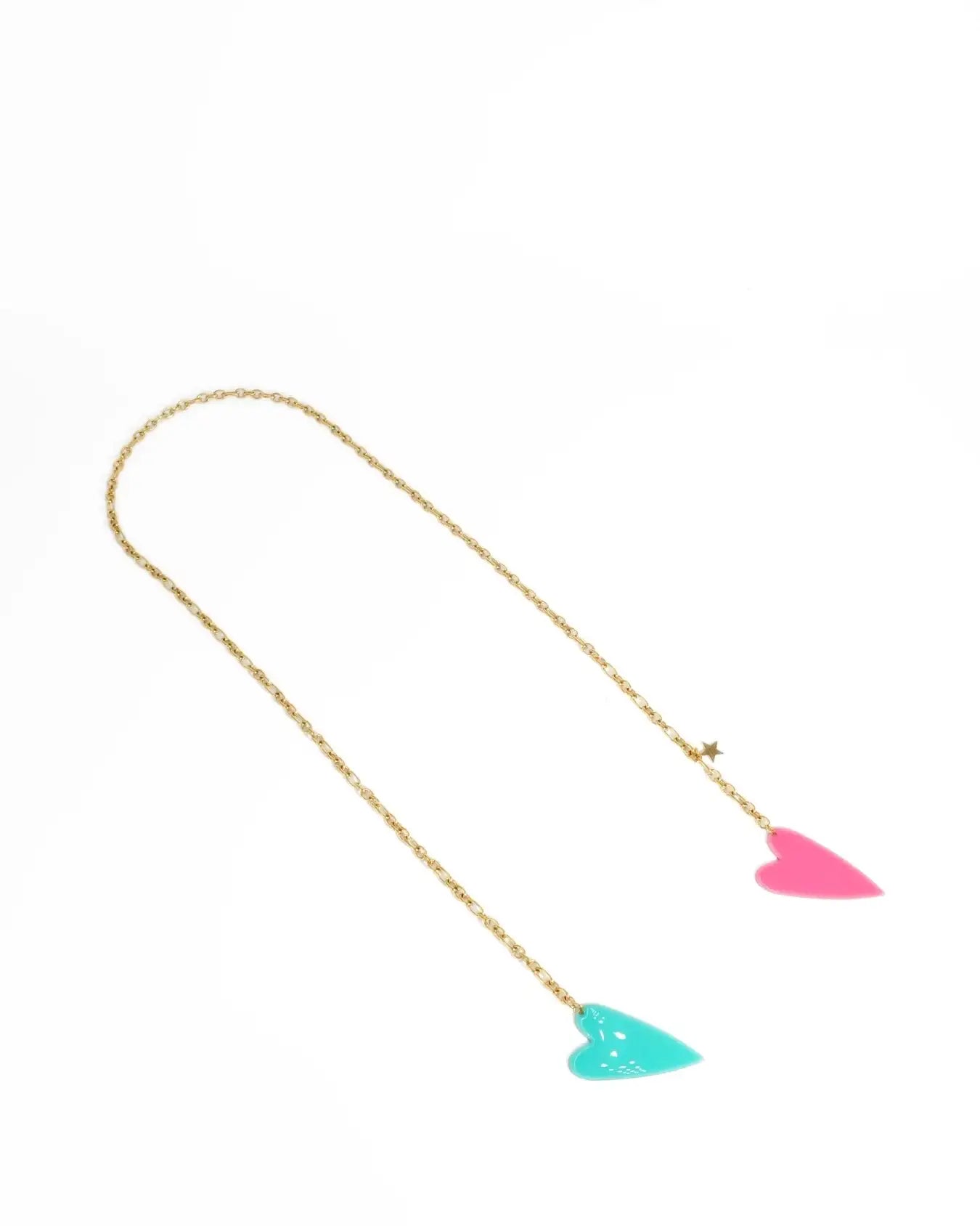 COLLANA DOUBLE LOVE | TURCHESE/ROSA