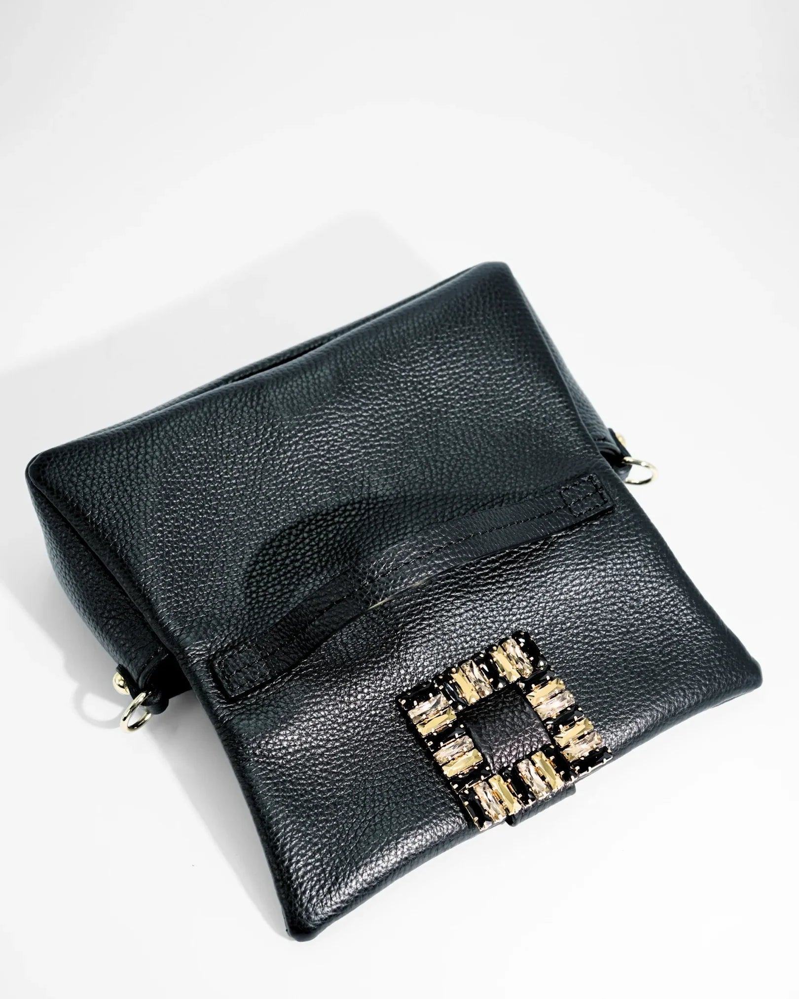 POCHETTE STRASS | NERO