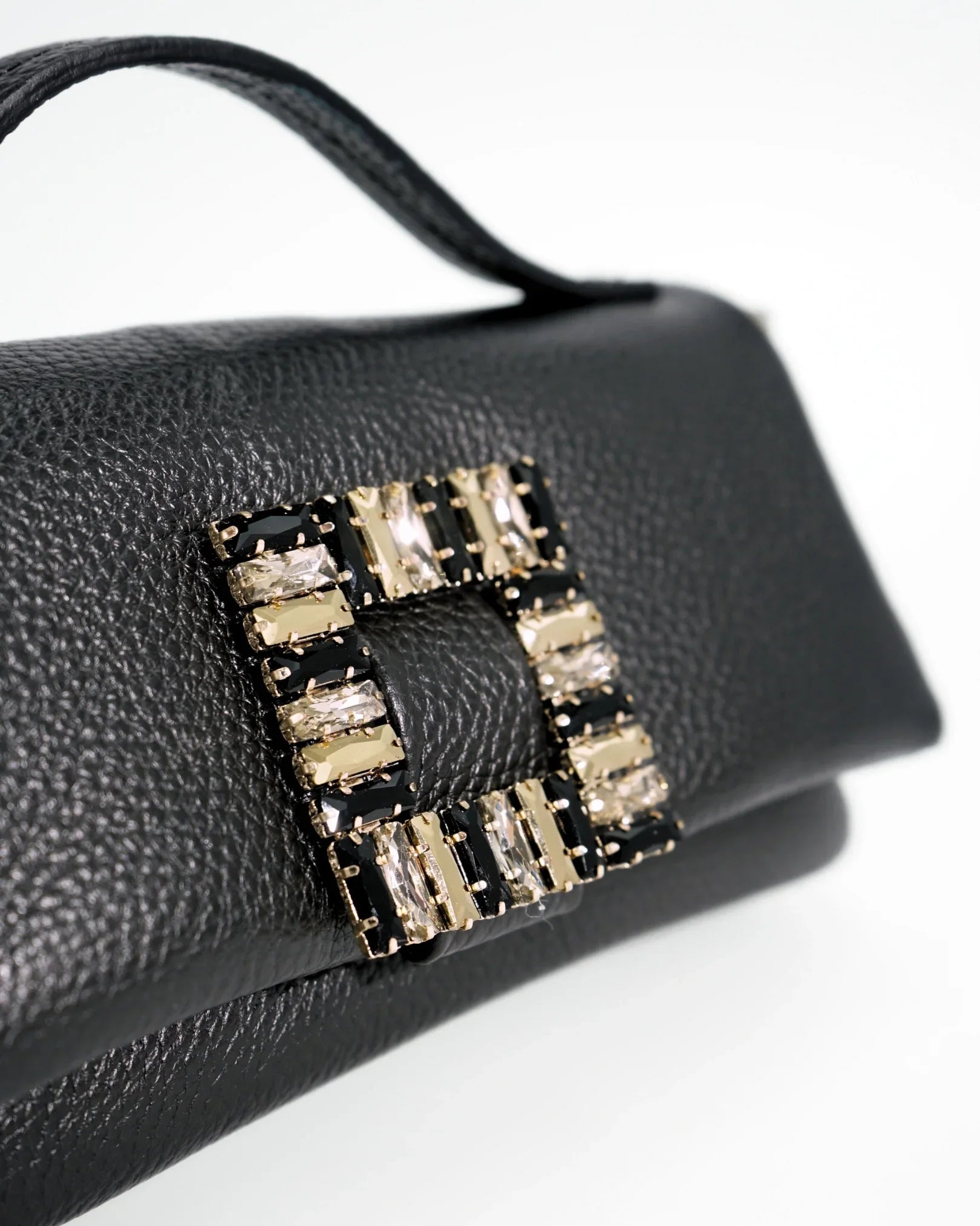 POCHETTE STRASS | NERO