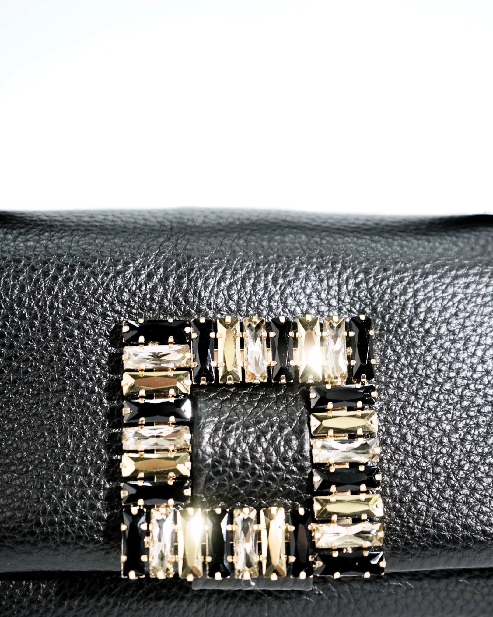 POCHETTE STRASS | NERO