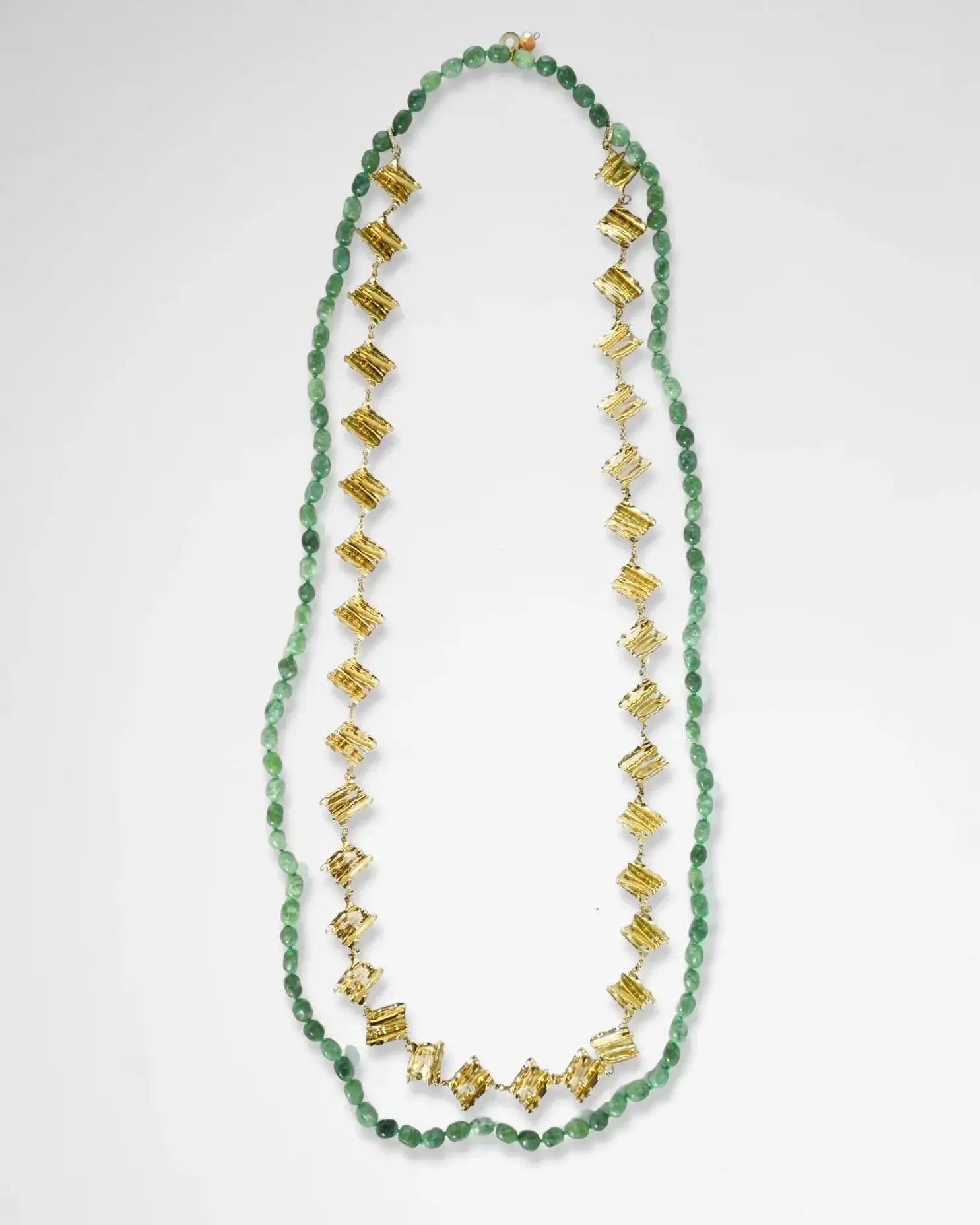 COLLANA DOUBLE STONE | VERDE