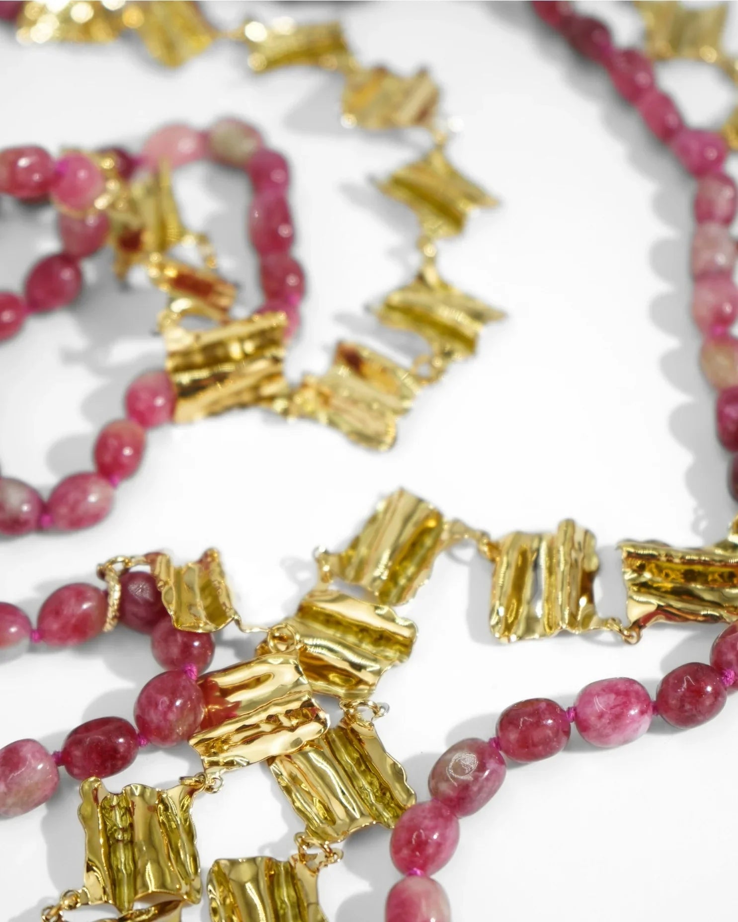 COLLANA DOUBLE STONE | FUCSIA