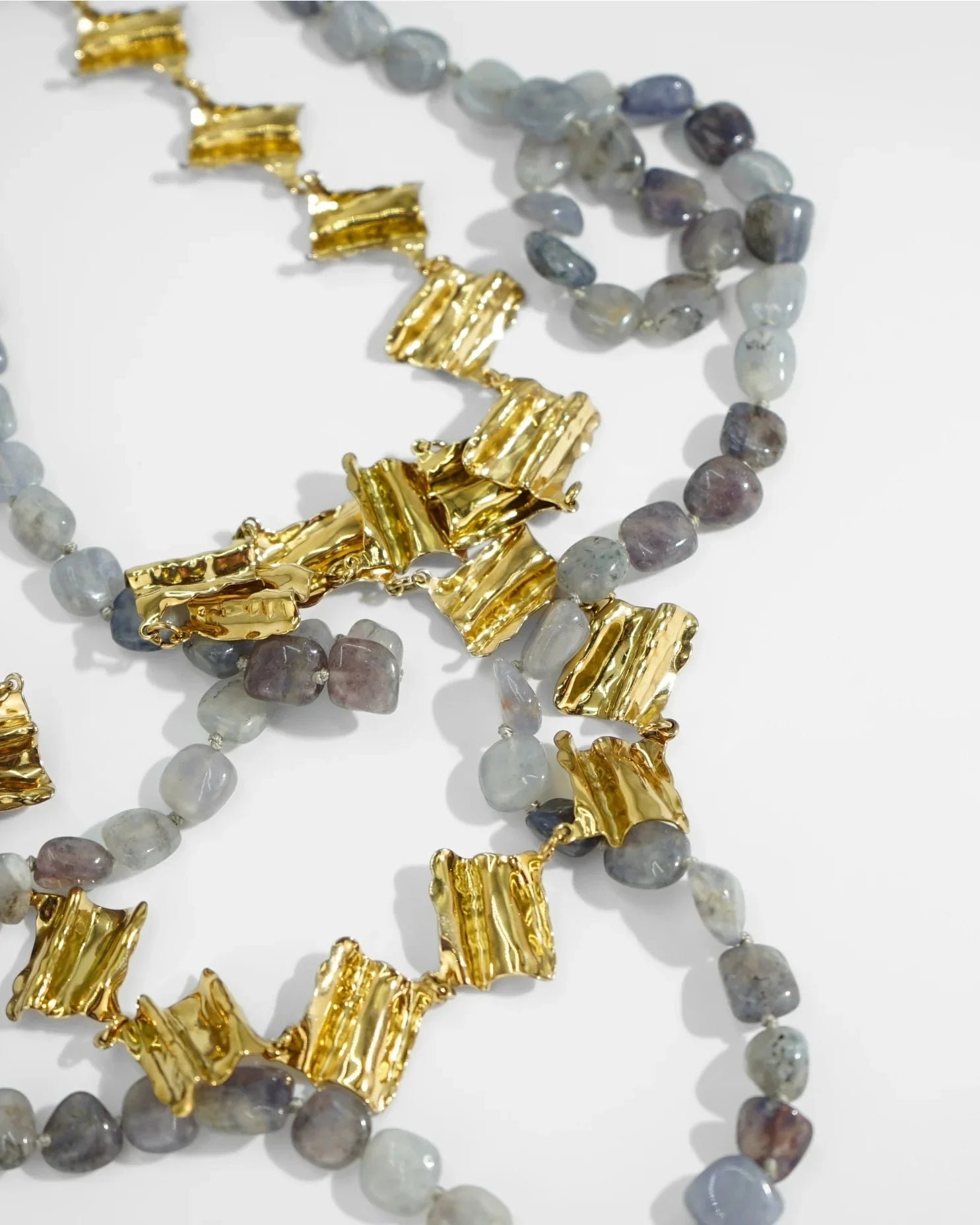 COLLANA DOUBLE STONE | GRIGIO