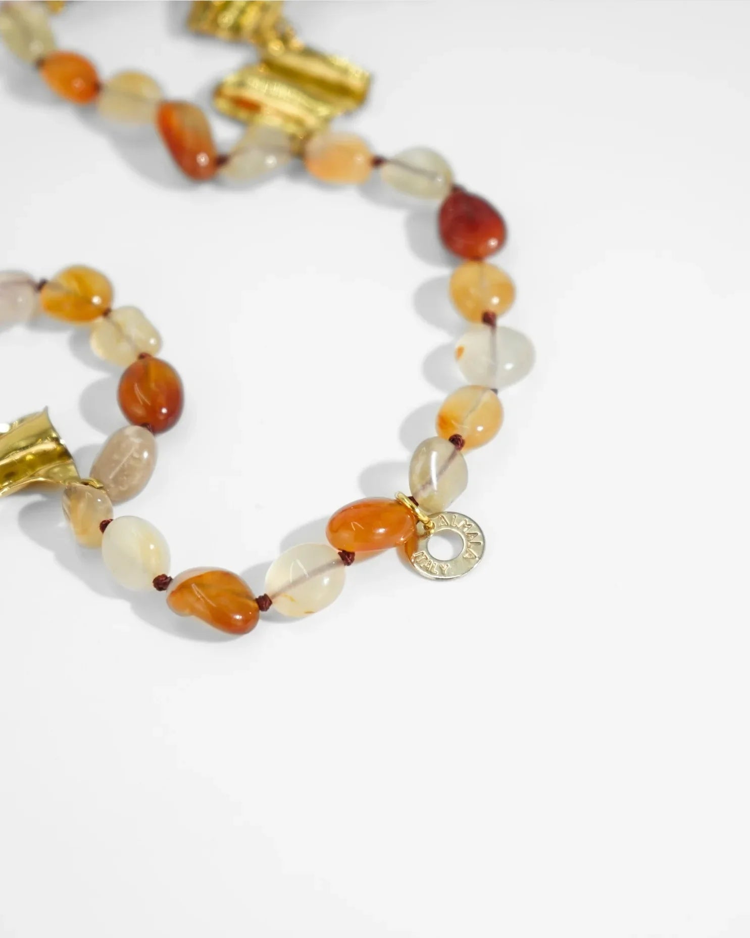 COLLANA DOUBLE STONE | ARANCIONE