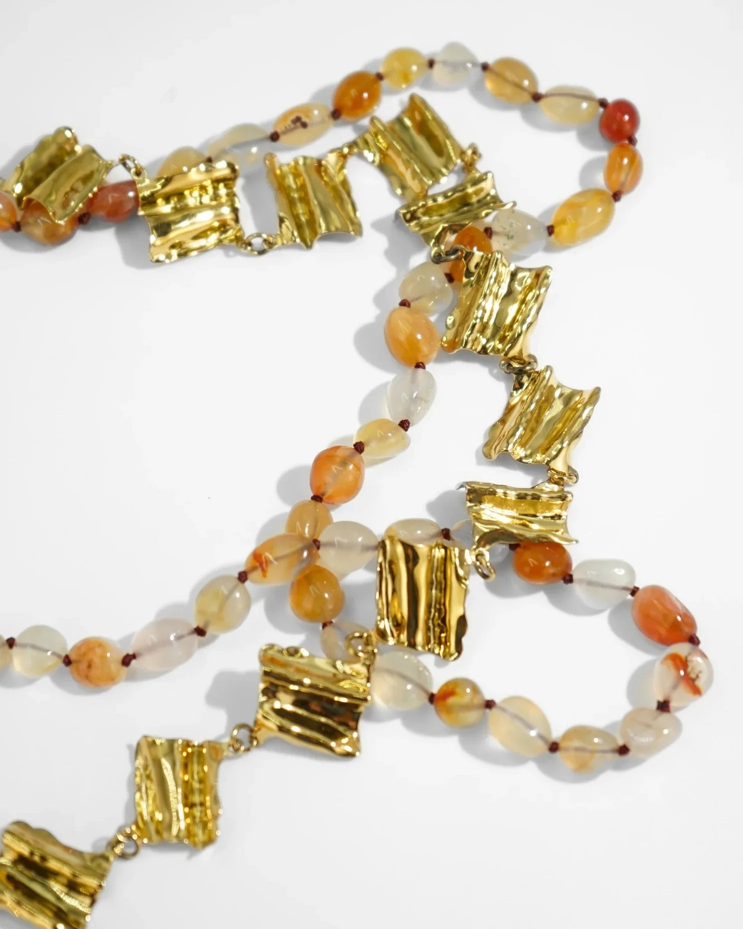COLLANA DOUBLE STONE | ARANCIONE