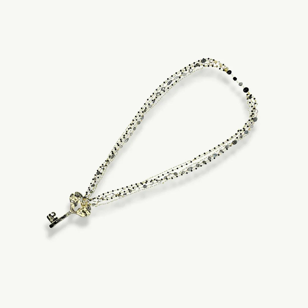 COLLANA ROSARIO KEY | NERO