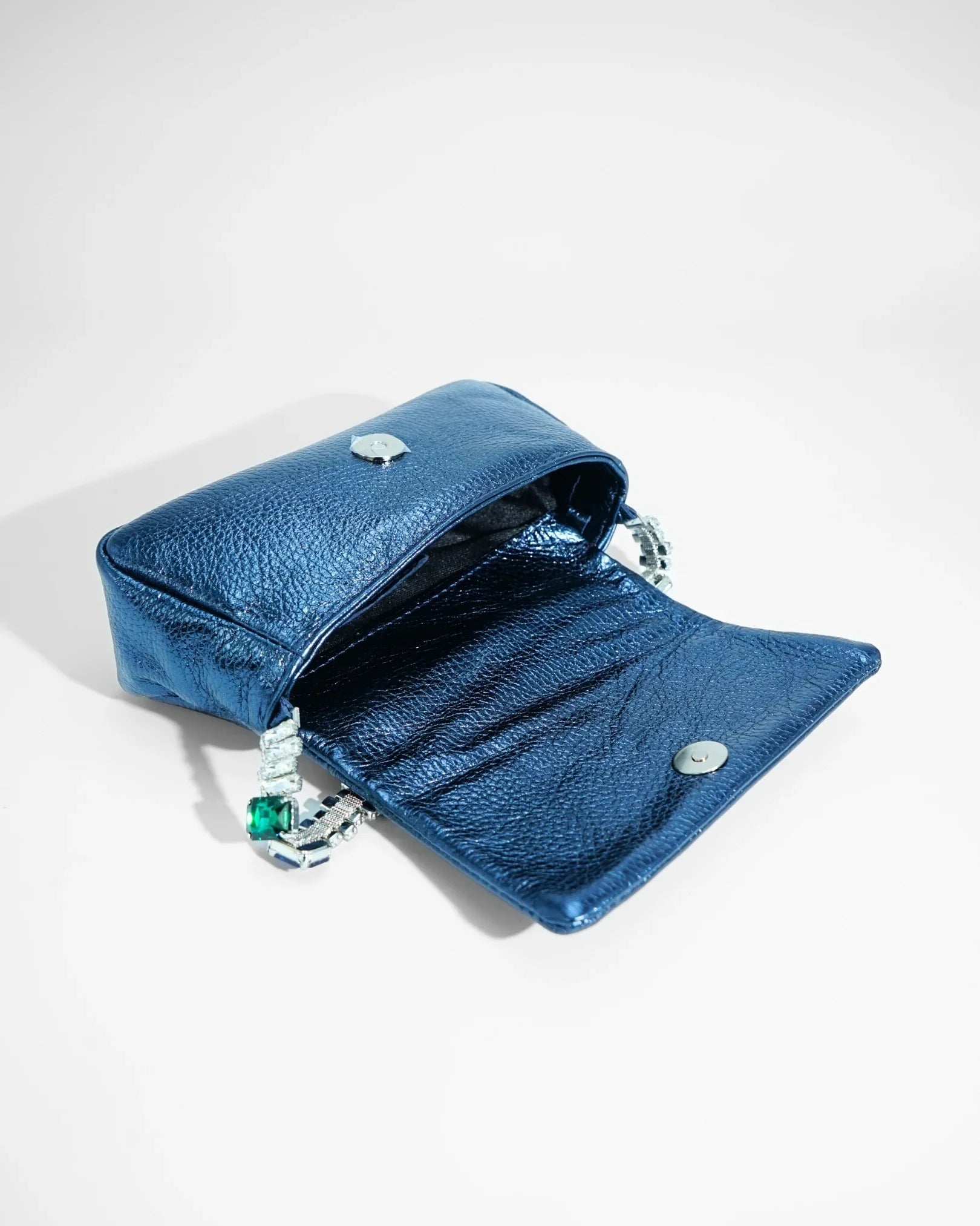 POCHETTE MIA LAMINATED | BLU