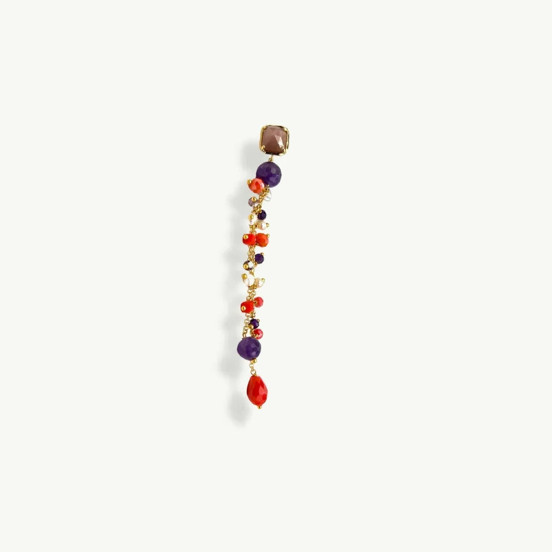ORECCHINO LONG MULTICOLOR | ARANCIONE