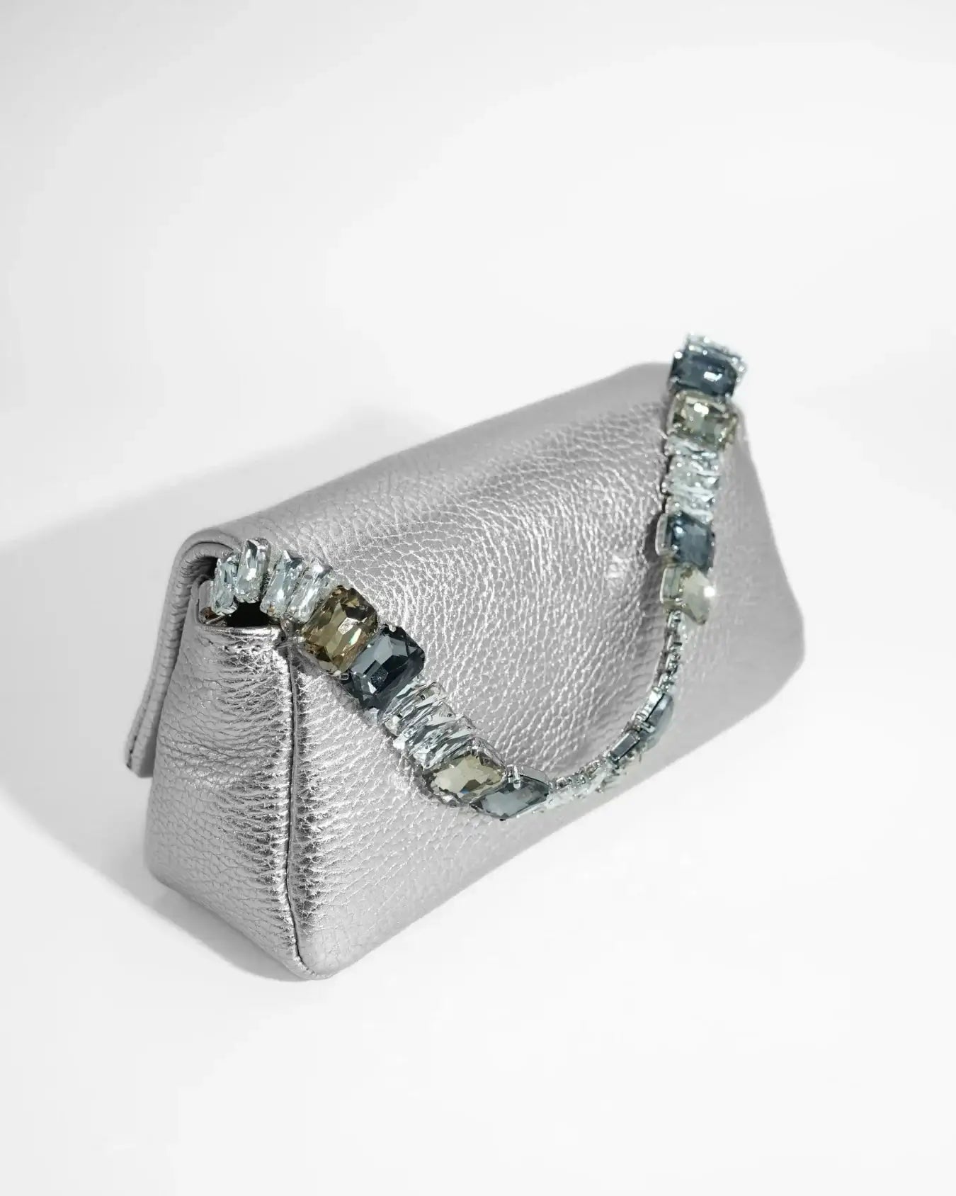 POCHETTE MIA LAMINATED | ARGENTO