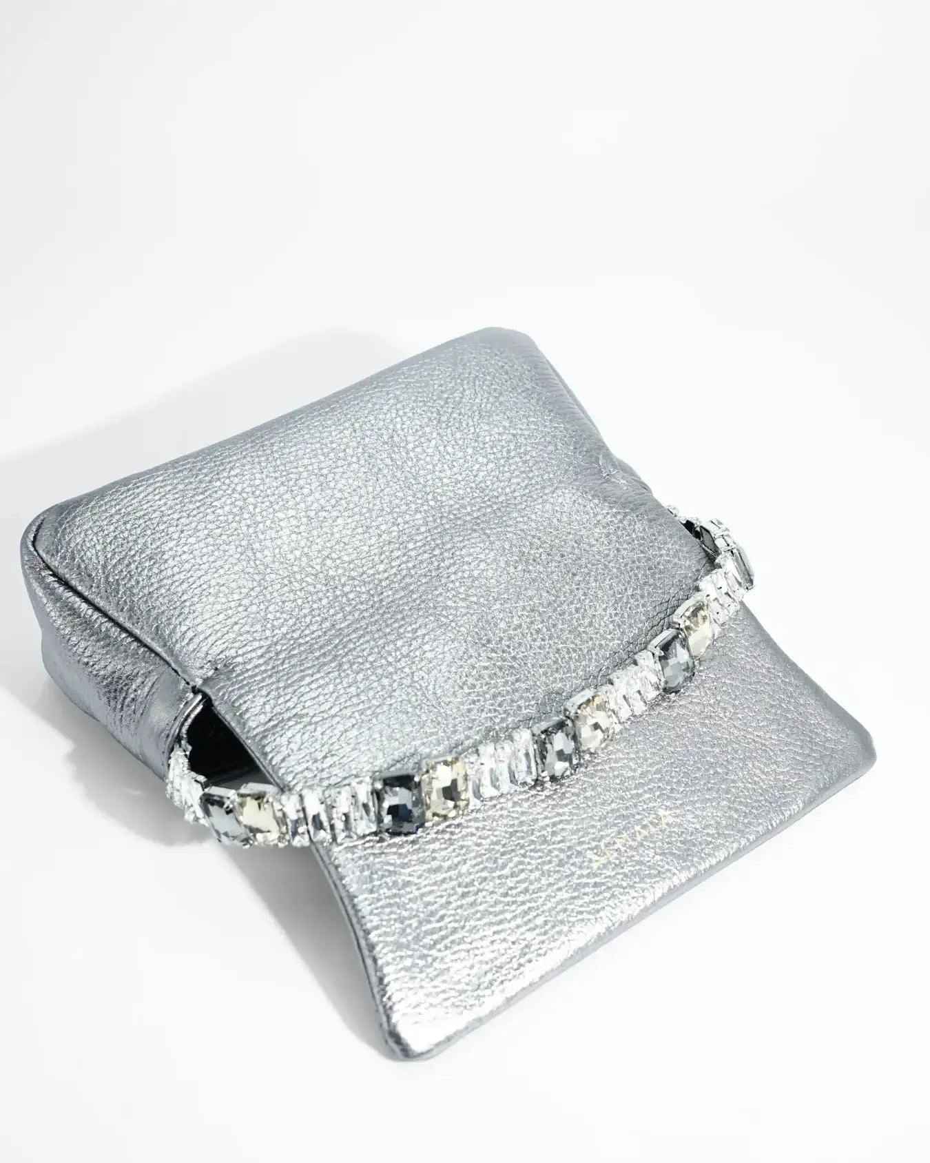 POCHETTE MIA LAMINATED | ARGENTO