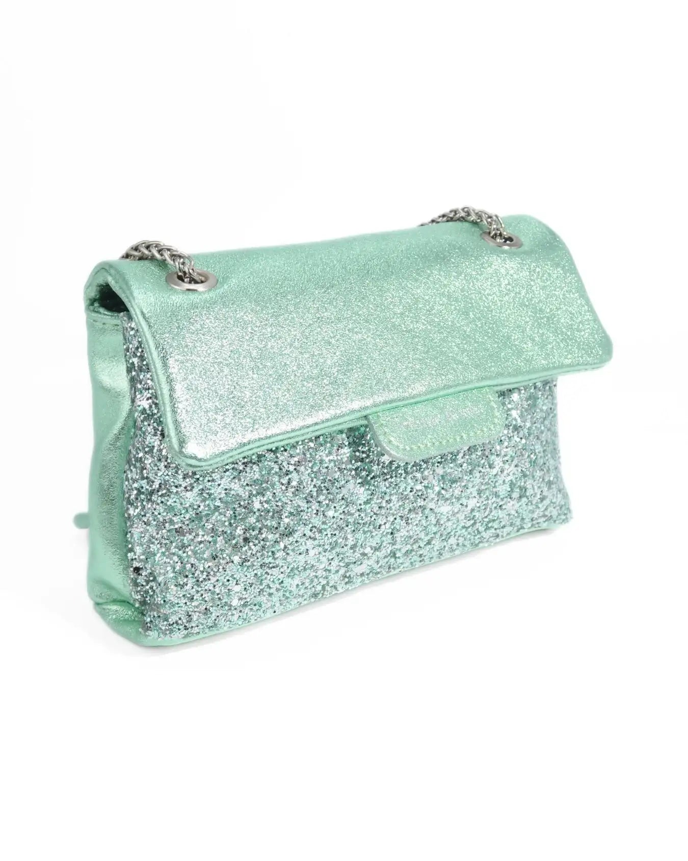 GLITTER CLUTCH BAG | GREEN