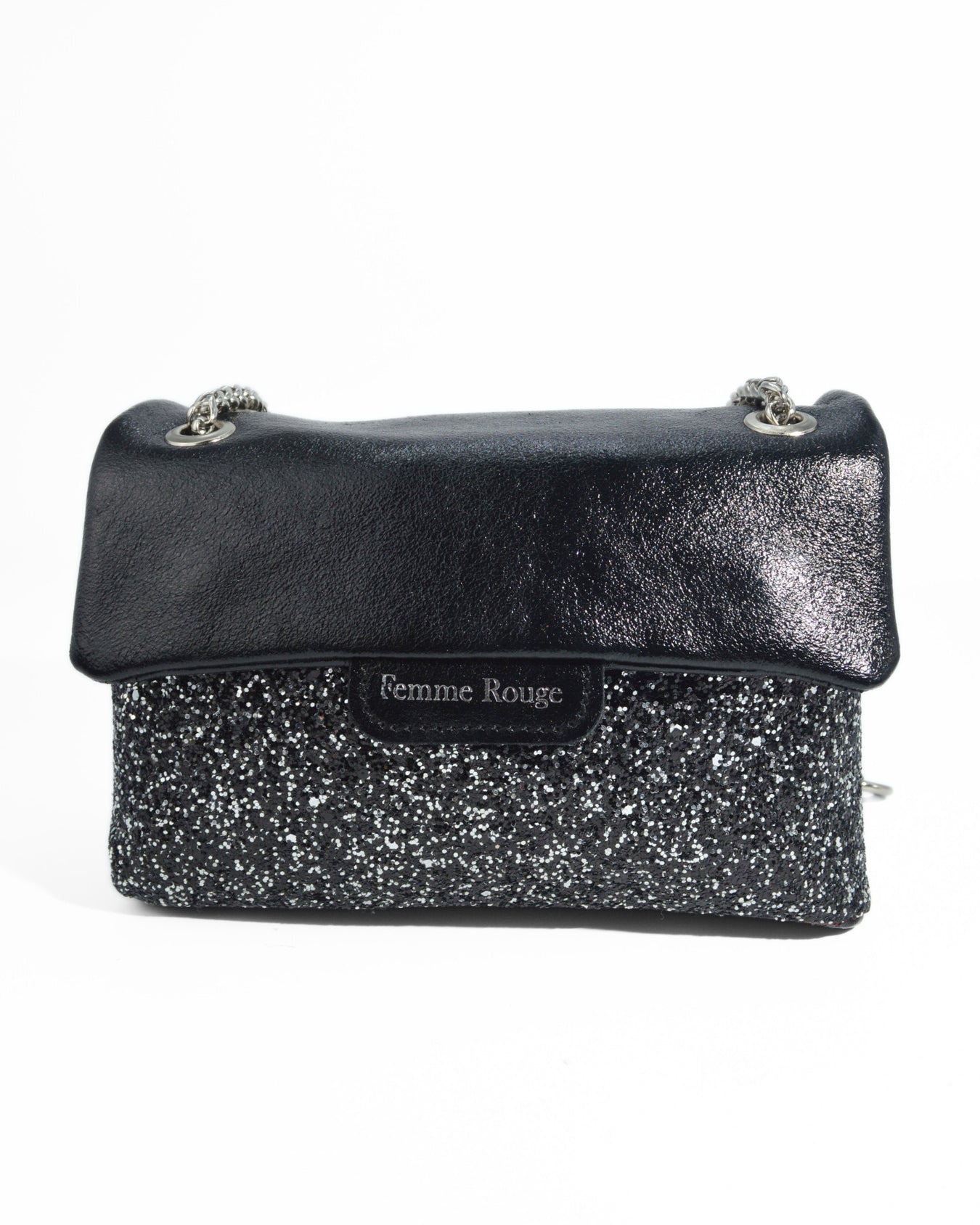 POCHETTE GLITTER | NERO