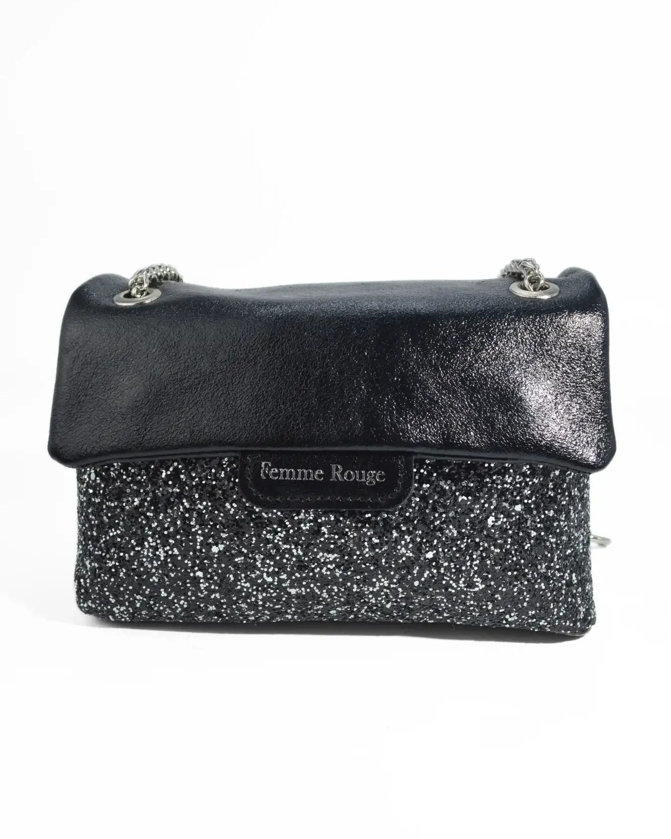 GLITTER CLUTCH BAG | BLACK