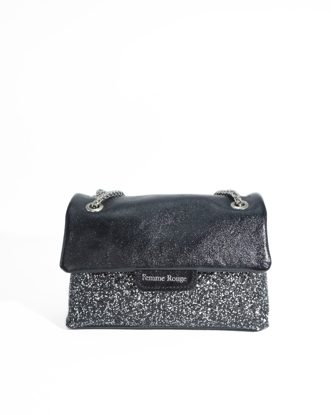 POCHETTE GLITTER | NERO
