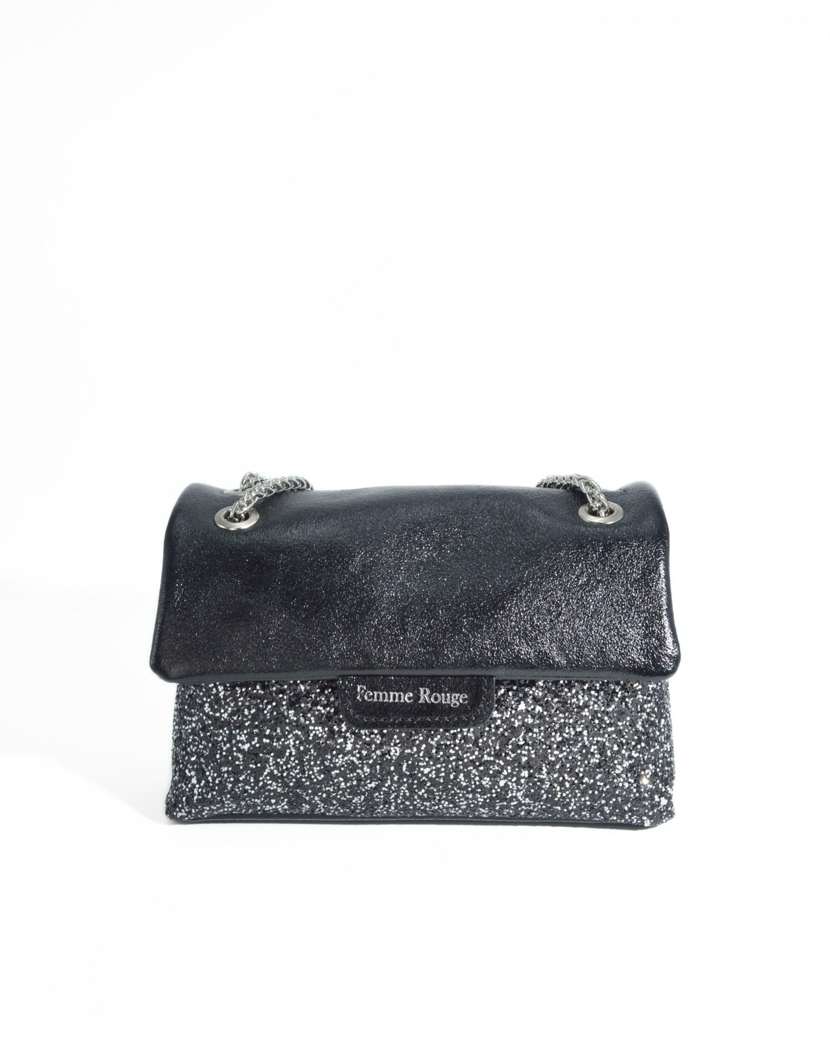 POCHETTE GLITTER | NERO