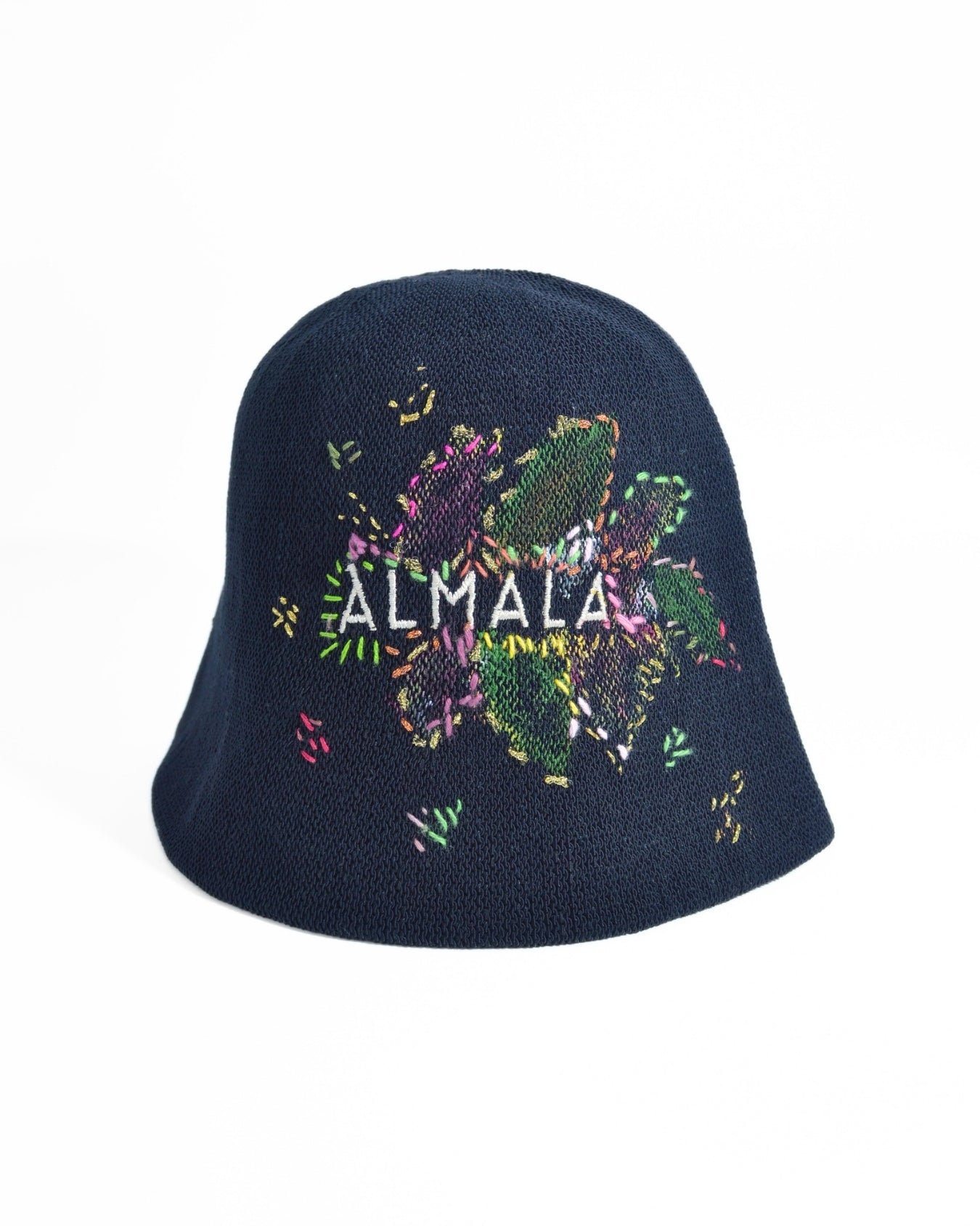 CAPPELLO RICAMO | NERO-FOGLIE