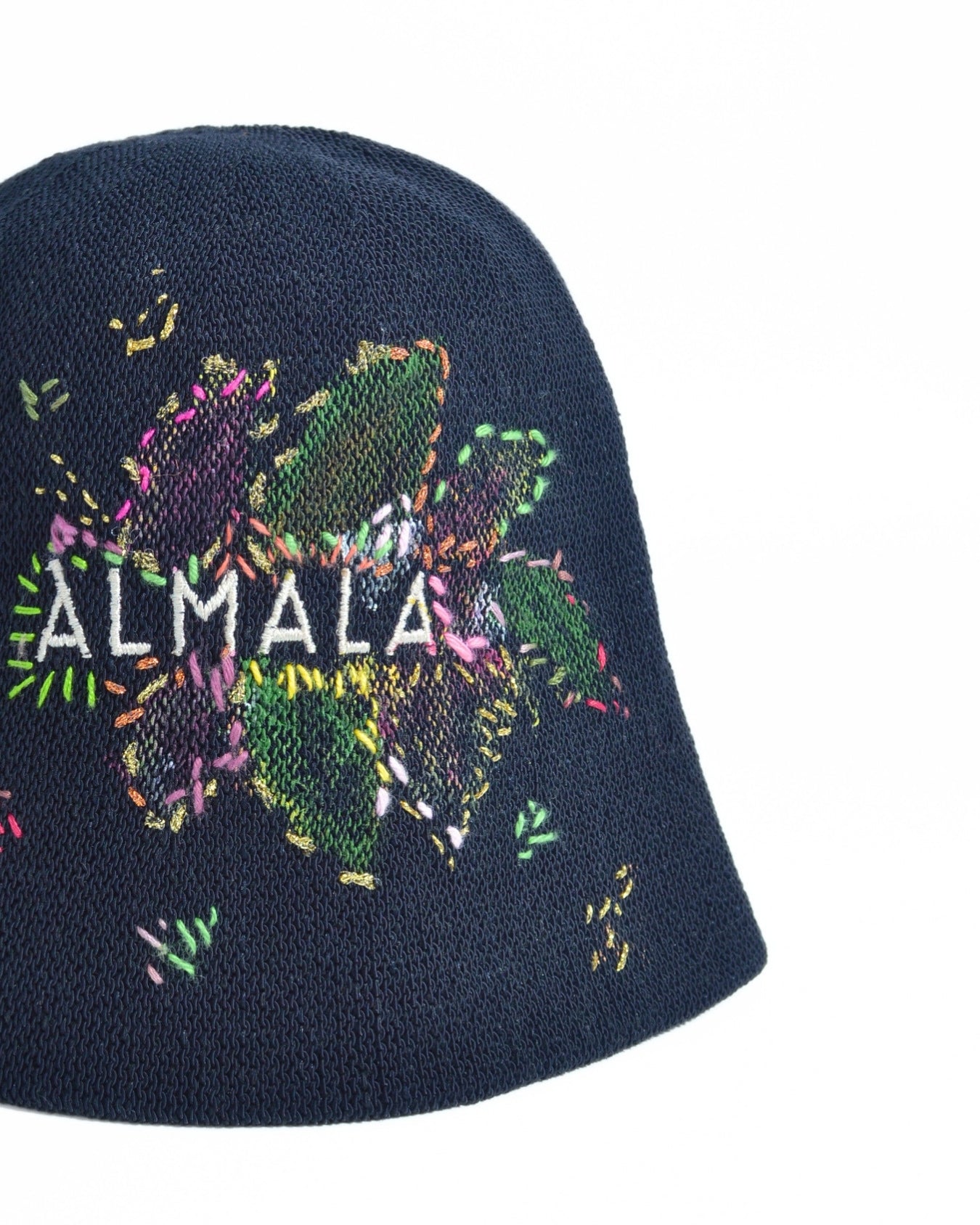 CAPPELLO RICAMO | NERO-FOGLIE