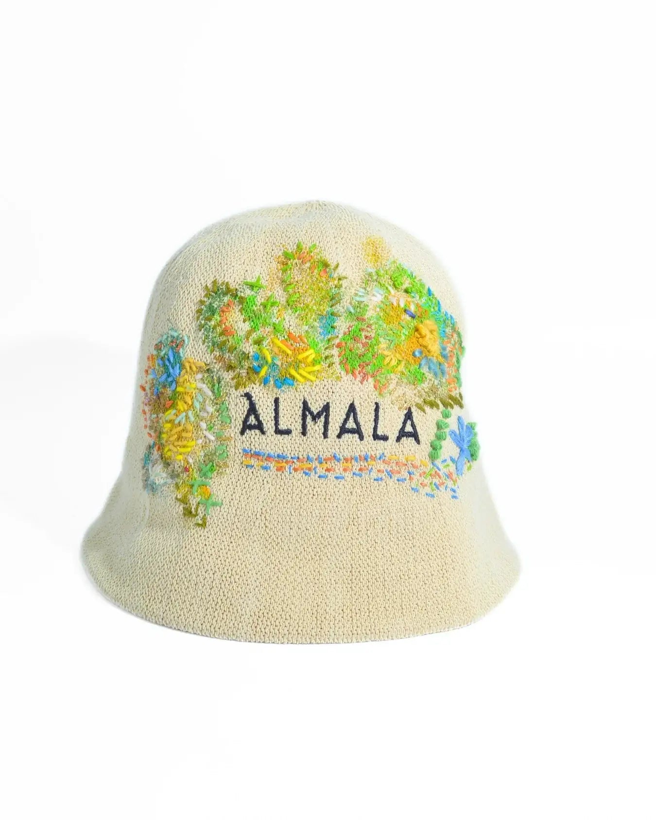CAPPELLO RICAMO | NATURALE-VERDE