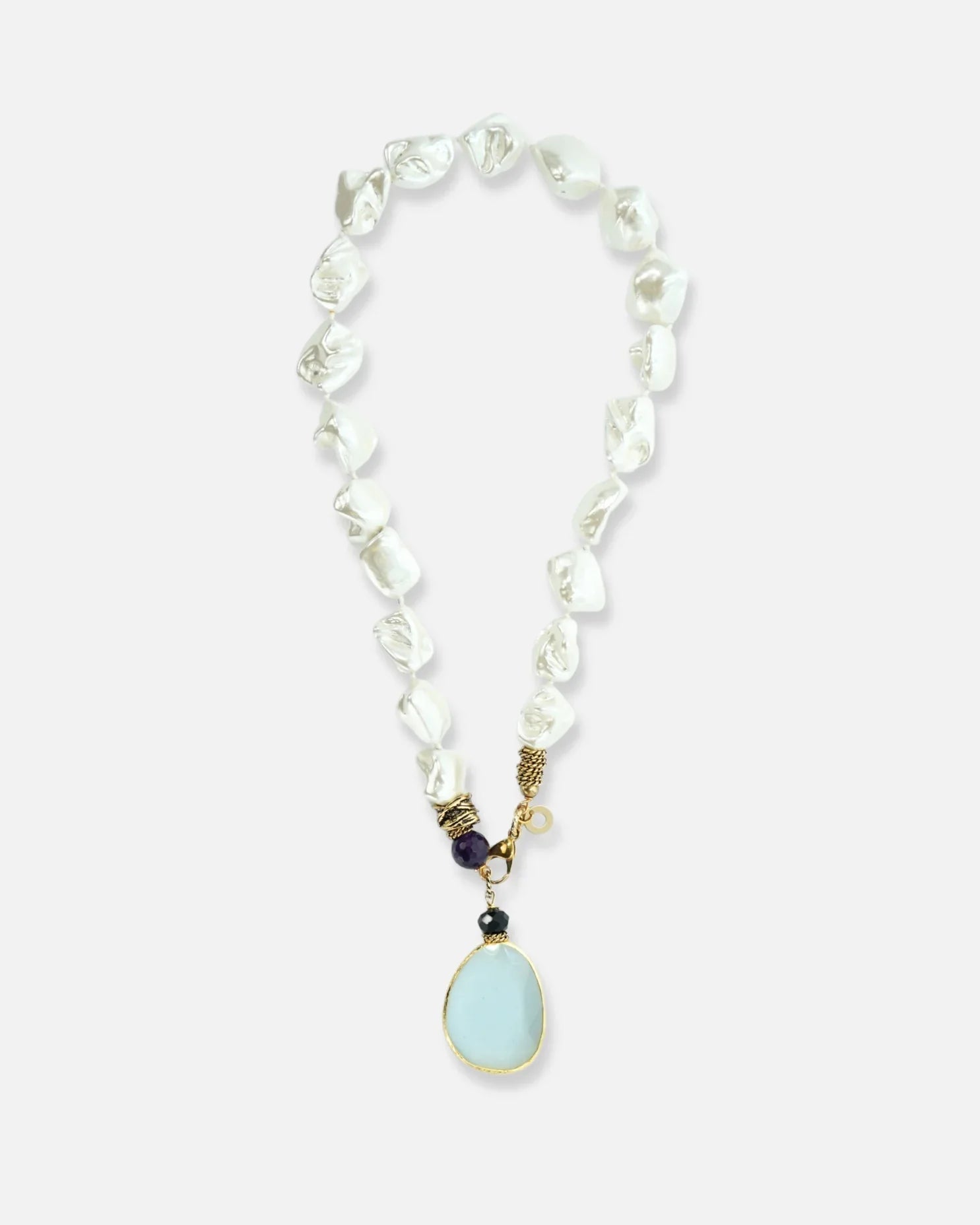 COLLANA SCIARPA PERLA | BIANCO