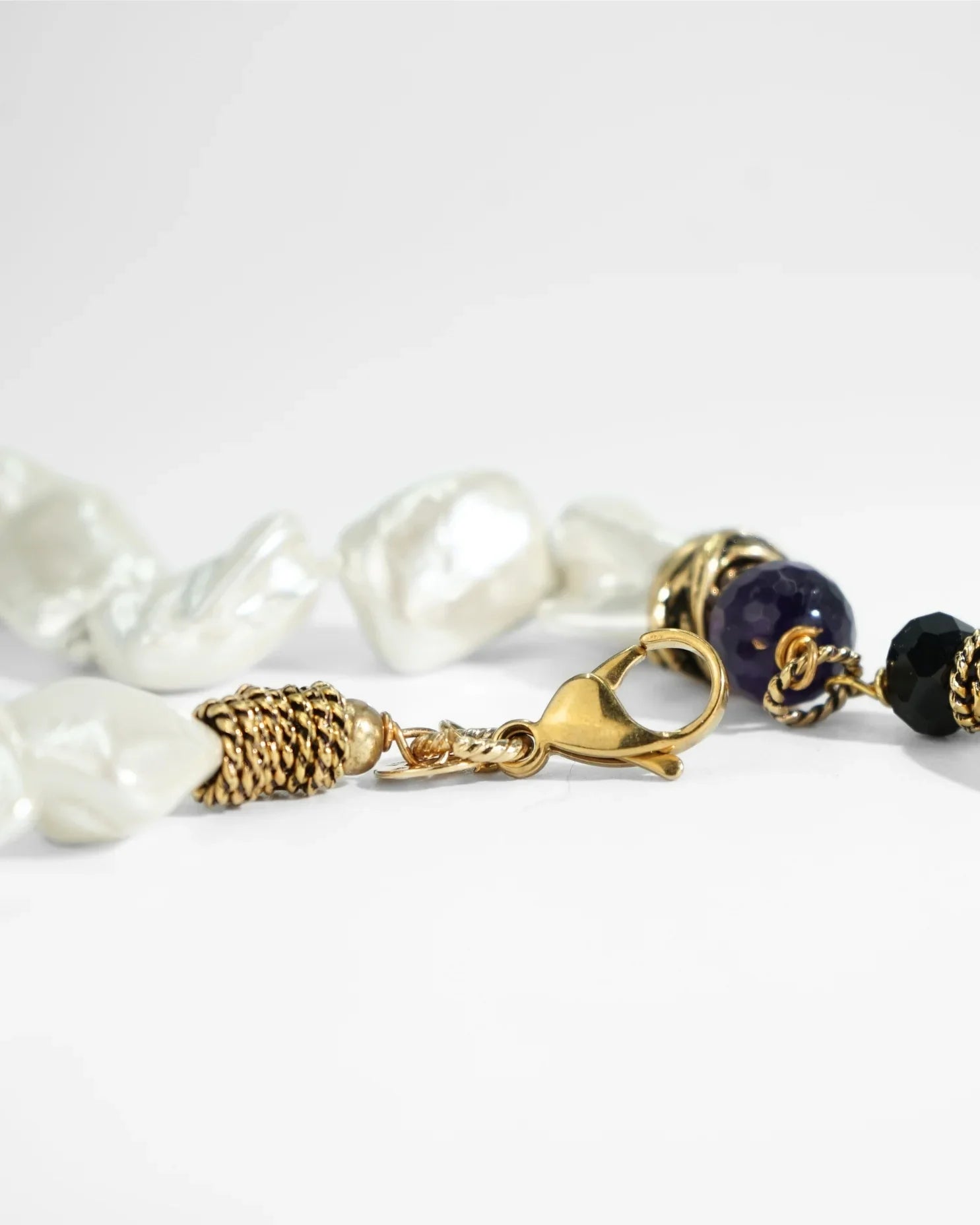 COLLANA SCIARPA PERLA | BIANCO