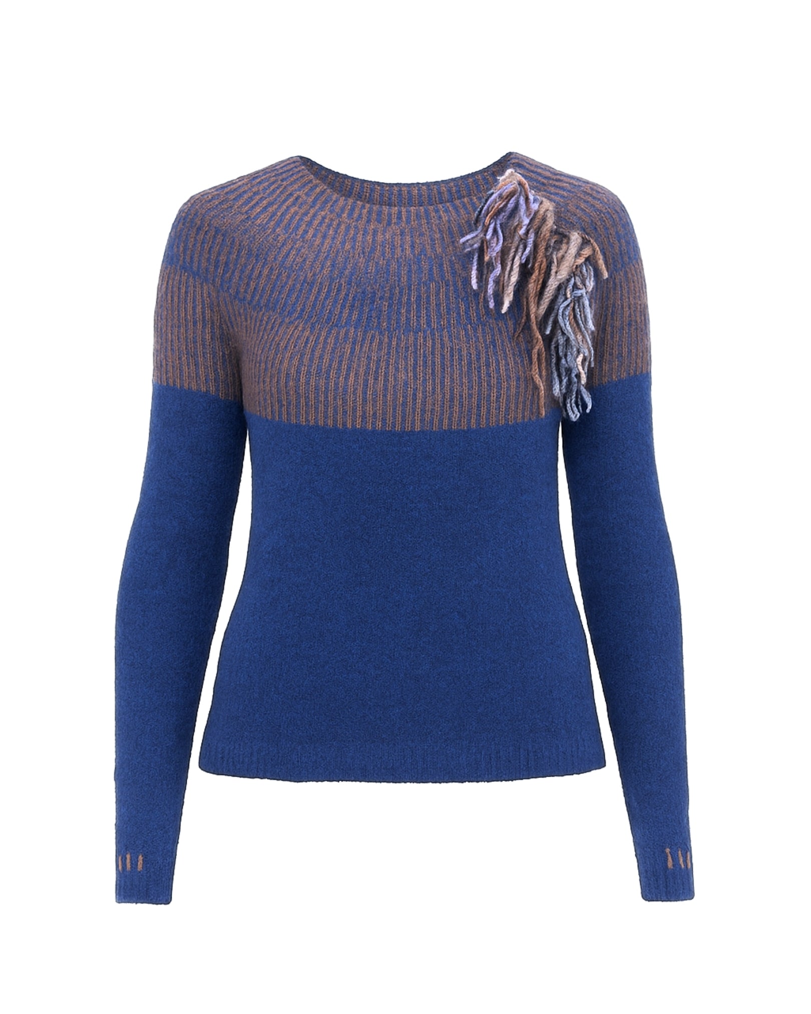 MAGLIONE IN LANA CON DETTAGLI | BLU