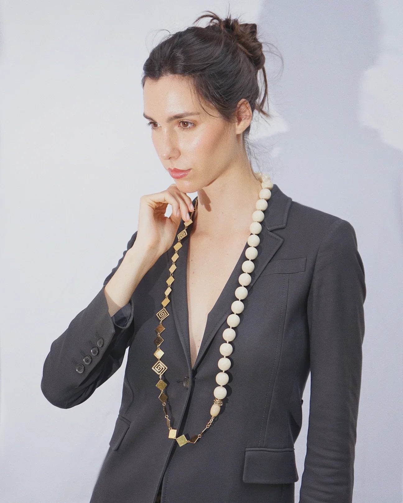 COLLANA BALLS | BEIGE