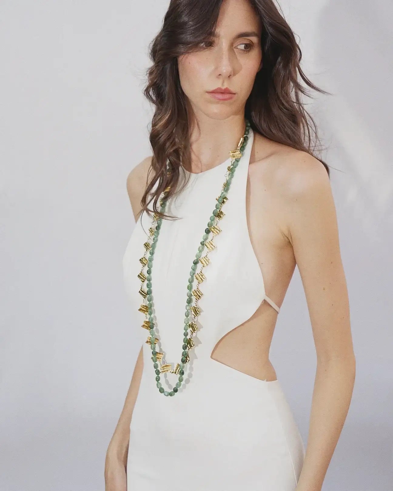 COLLANA DOUBLE STONE | VERDE