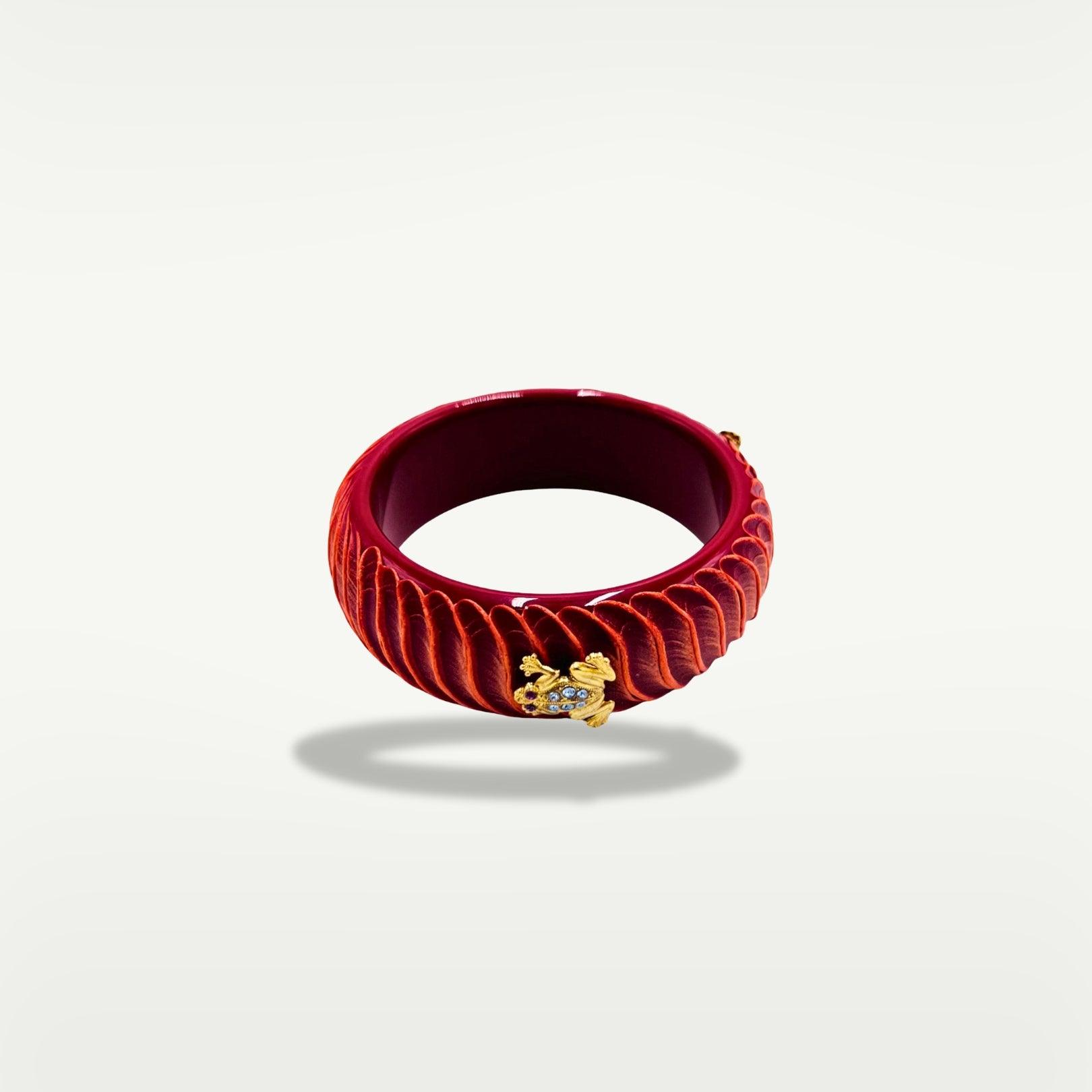 BRACCIALE ACETATE FROG | MATTONE SCURO - Almala