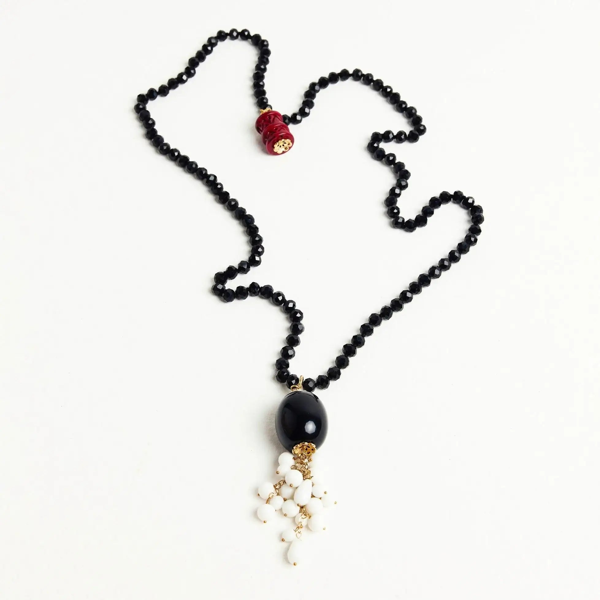 COLLANA SCIARPA GRAPPOLO - BIANCO - Almala