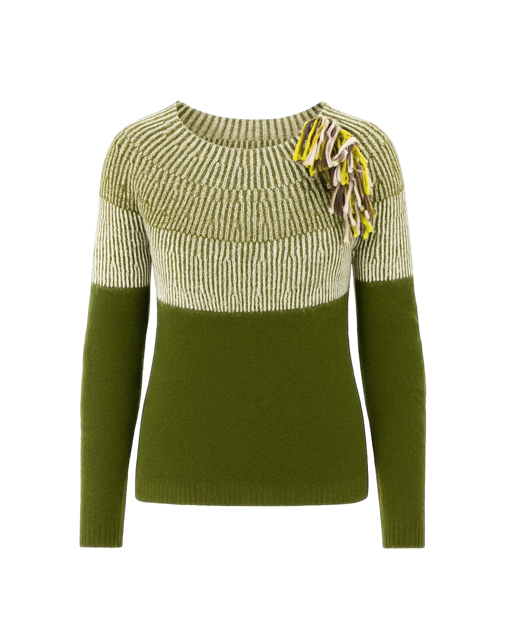 MAGLIONE IN LANA CON DETTAGLI | VERDE