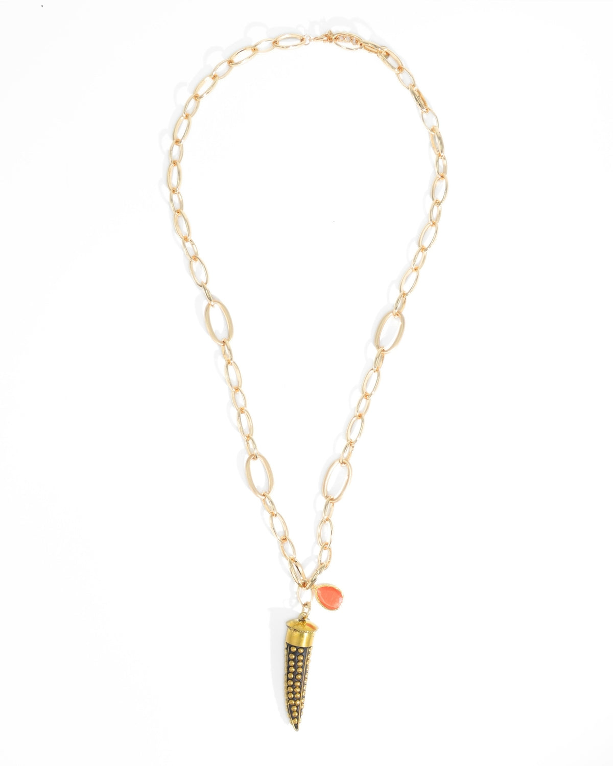 COLLANA CORNO | ARANCIO