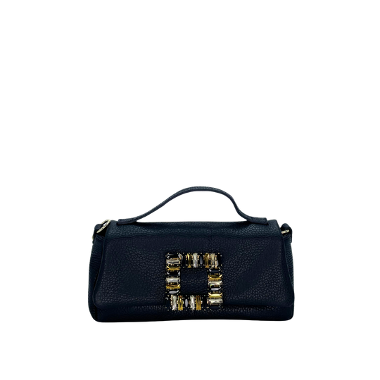 POCHETTE STRASS | NERO