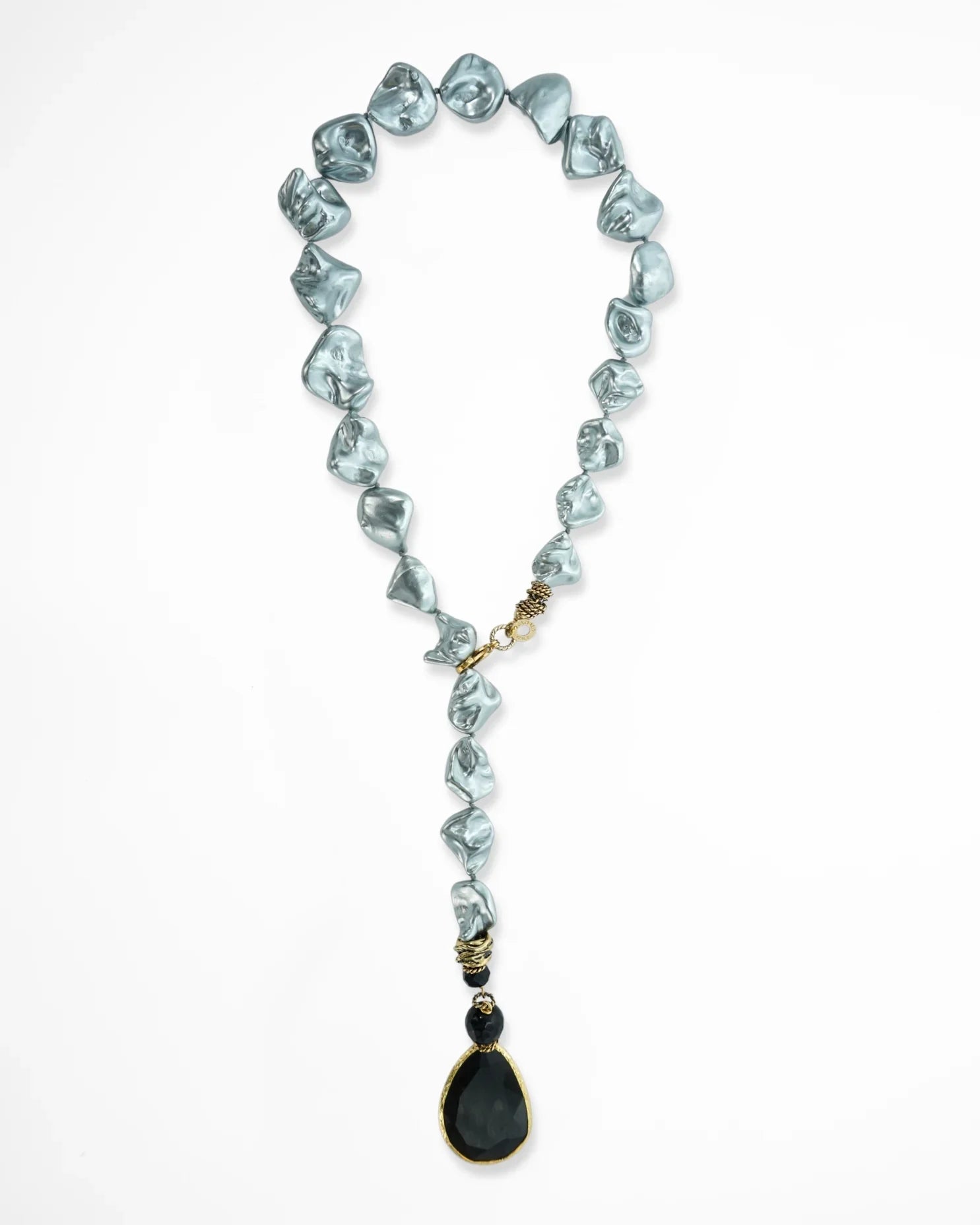 COLLANA SCIARPA PERLA | GRIGIO
