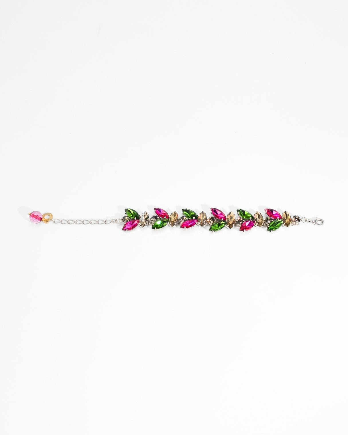 BRACCIALE FIORE STRASS | FUCSIA
