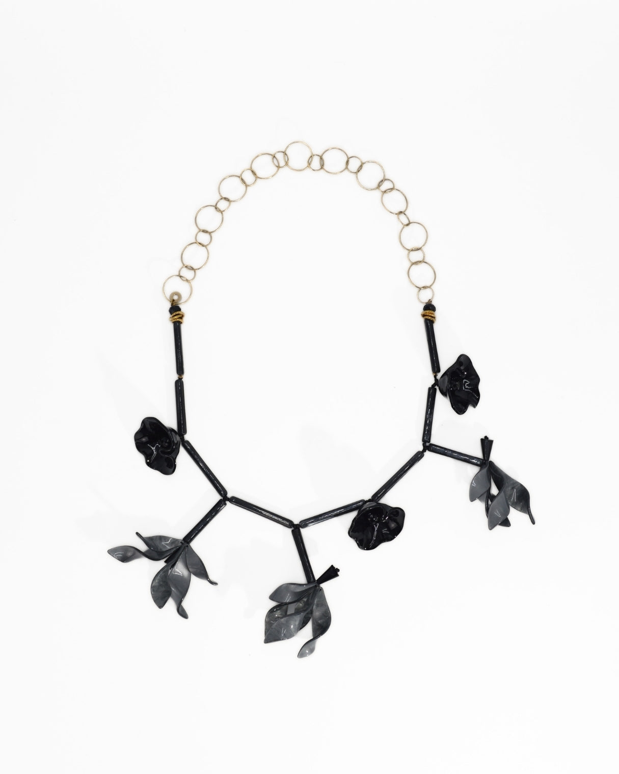 COLLANA FIORE ACETATE | NERO