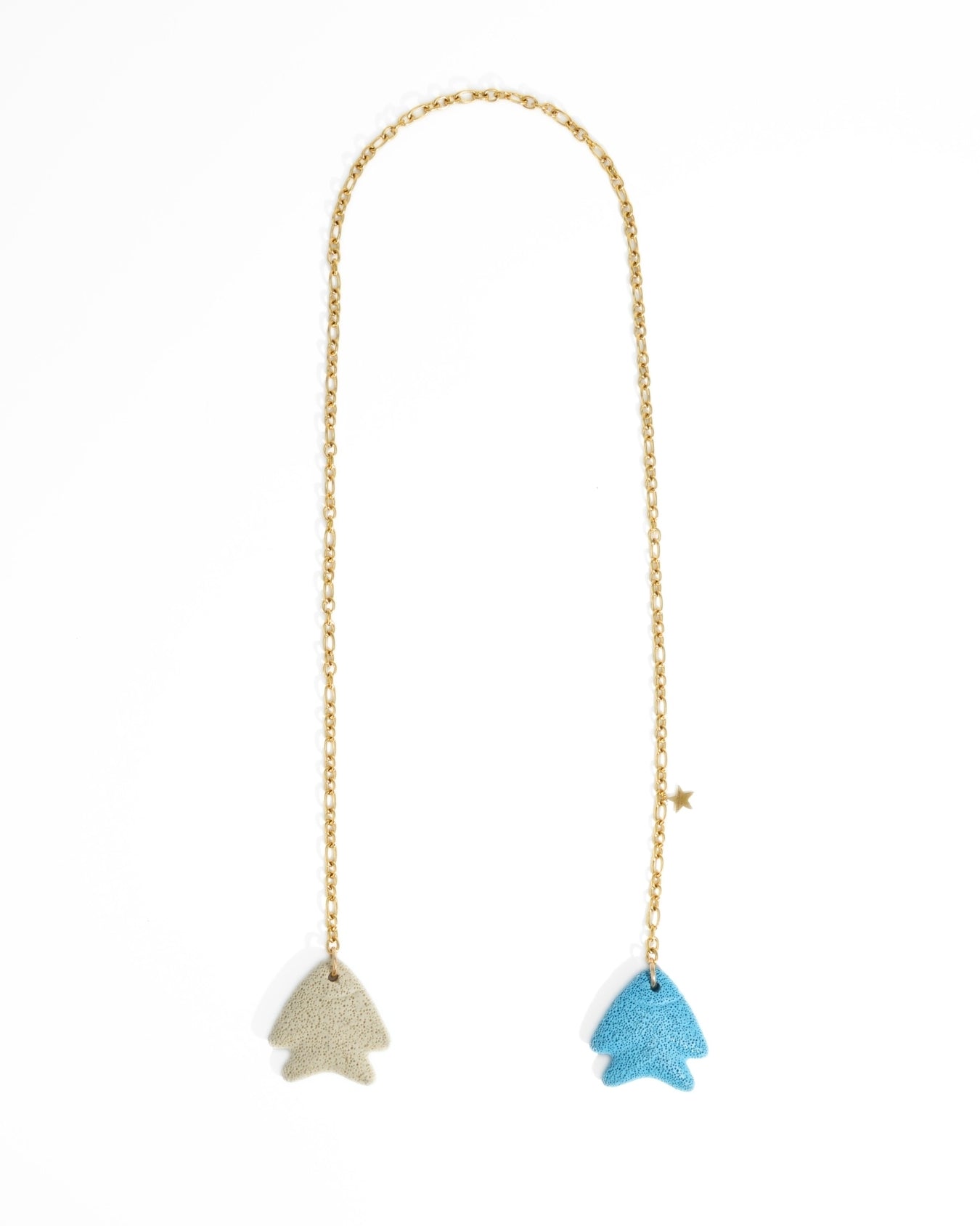 COLLANA DOUBLE FISH | AZZURRO