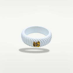 BRACCIALE ACETATE FROG | BIANCO