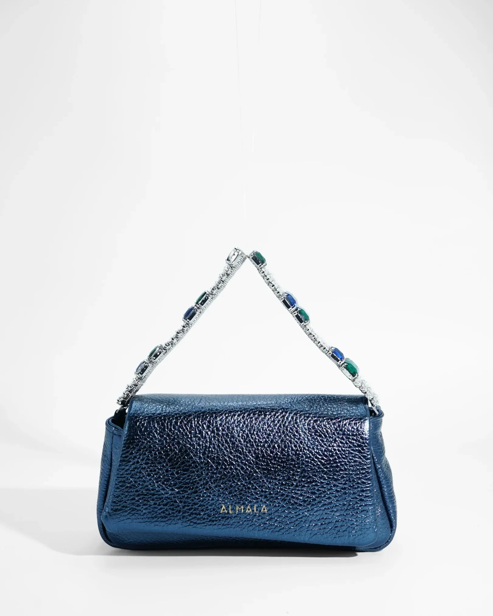 POCHETTE MIA LAMINATED | BLU
