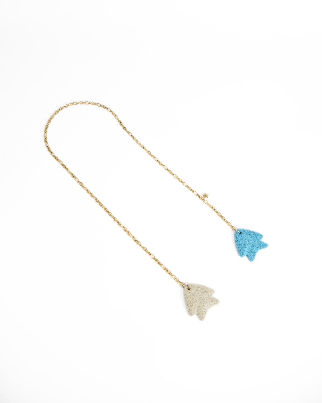 COLLANA DOUBLE FISH | AZZURRO