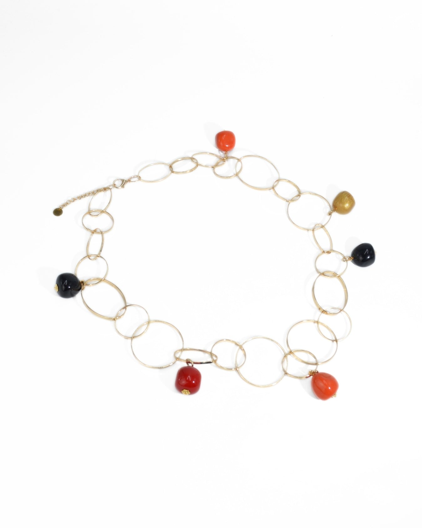 COLLANA DOUBLE ACETATE | NERO/ROSSO