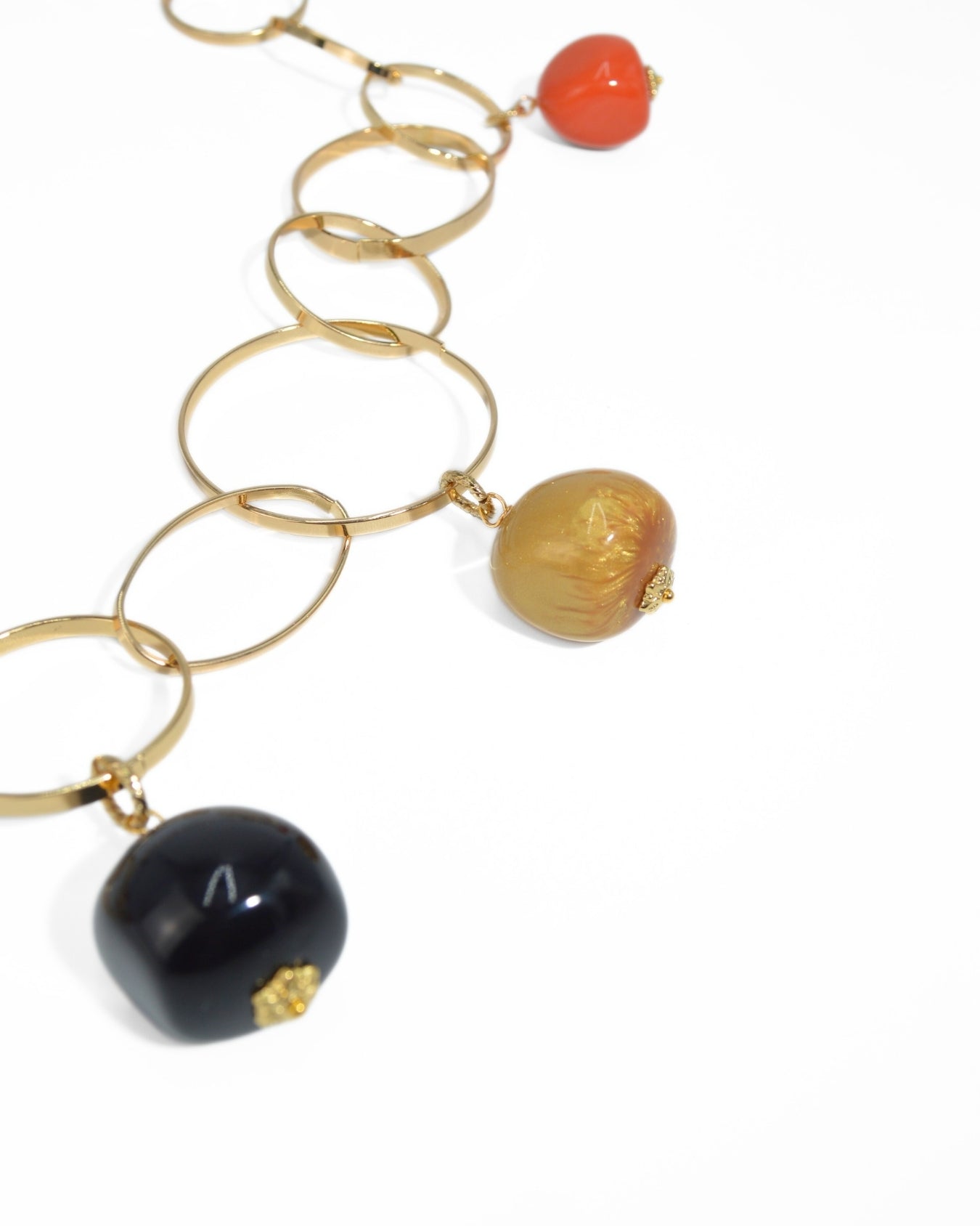 COLLANA DOUBLE ACETATE | NERO/ROSSO