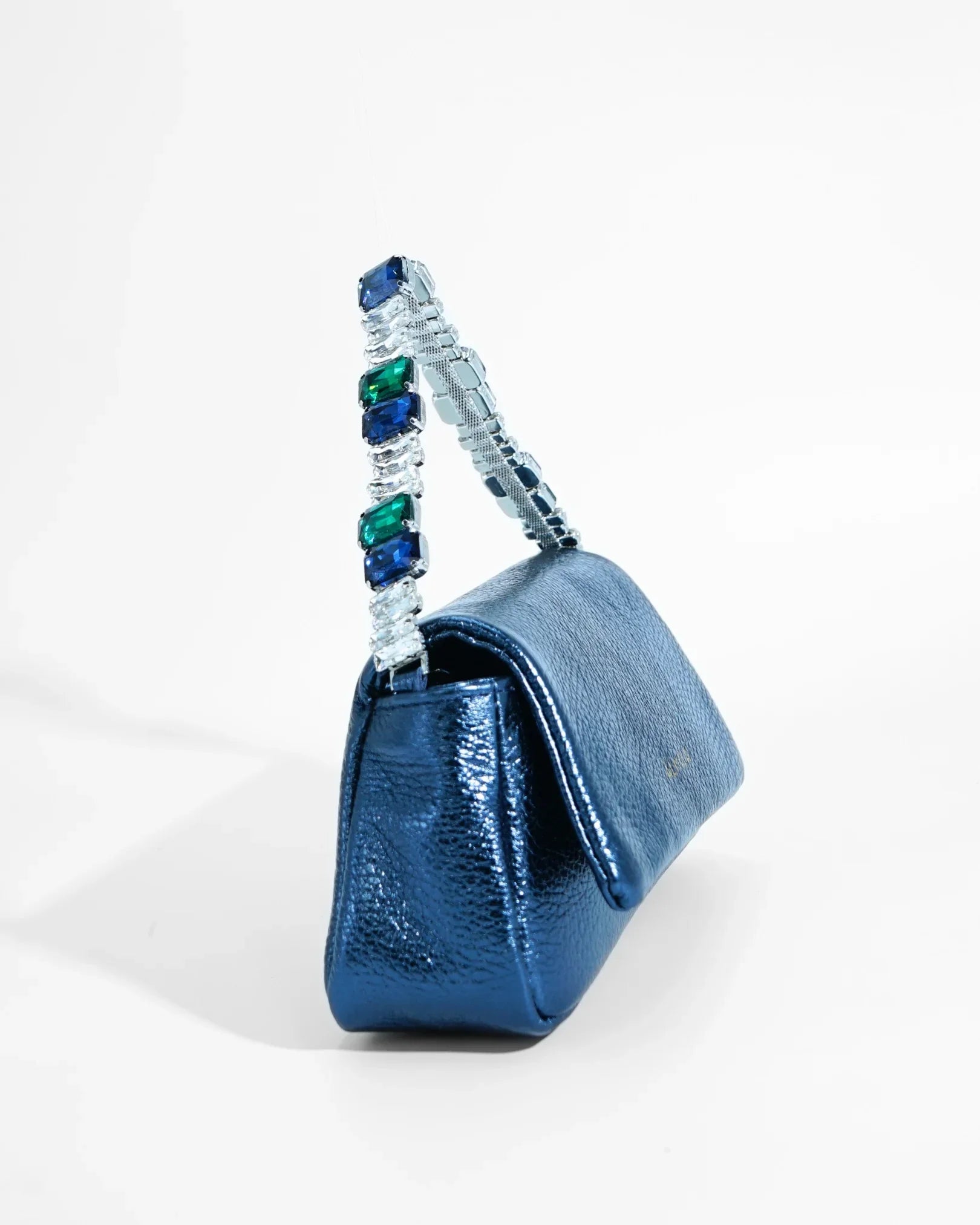 POCHETTE MIA LAMINATED | BLU