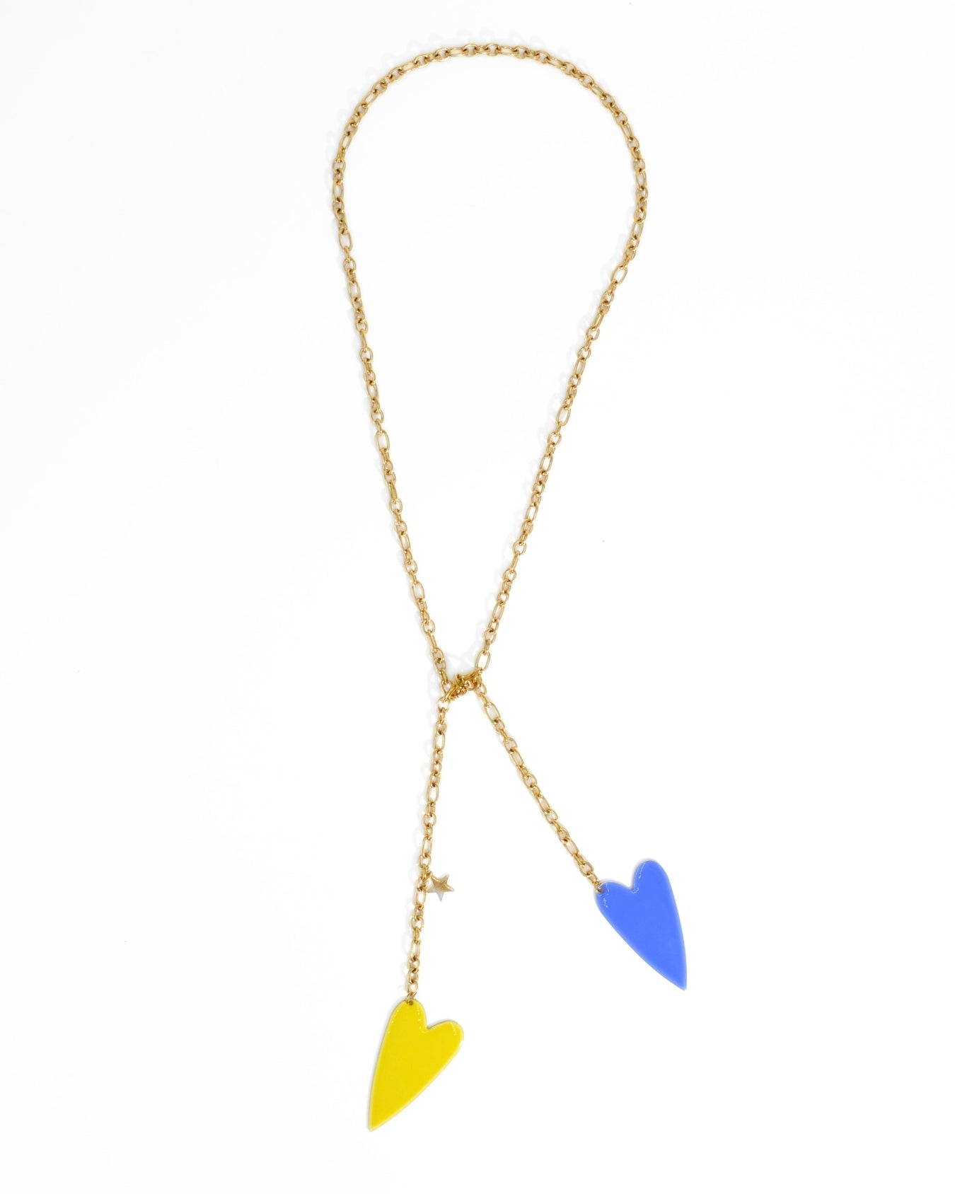 COLLANA DOUBLE LOVE | GIALLO/BLUETTE