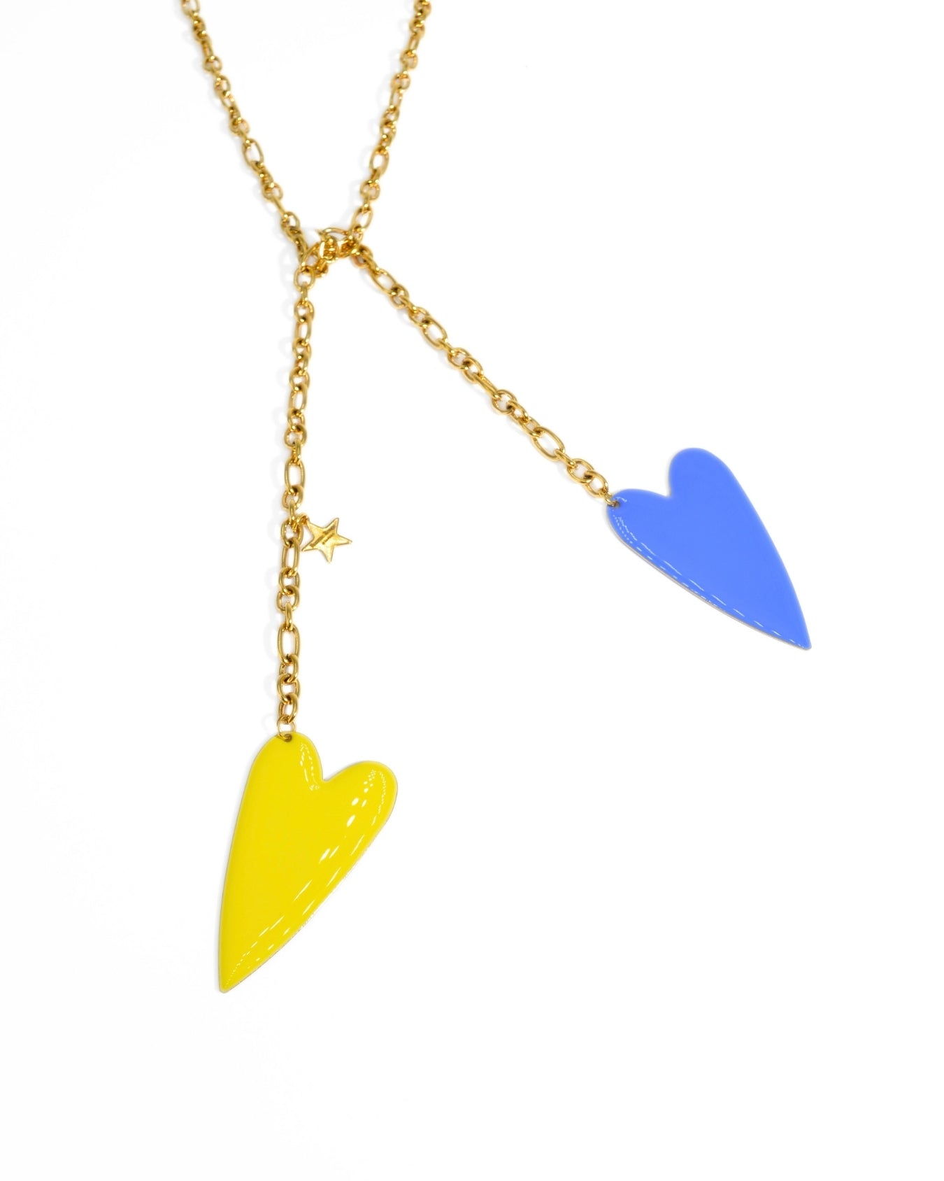 COLLANA DOUBLE LOVE | GIALLO/BLUETTE